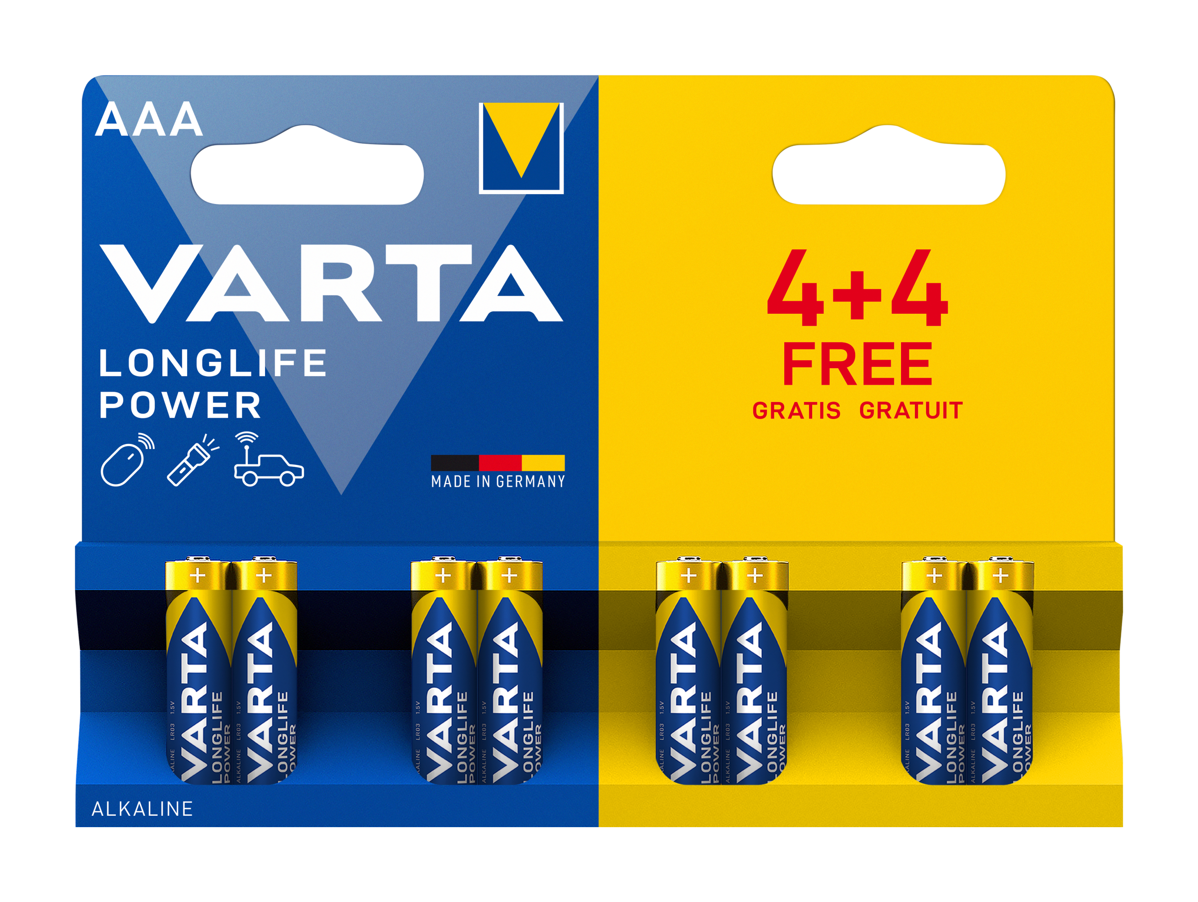 Alkalické baterie Longlife Power AAA 