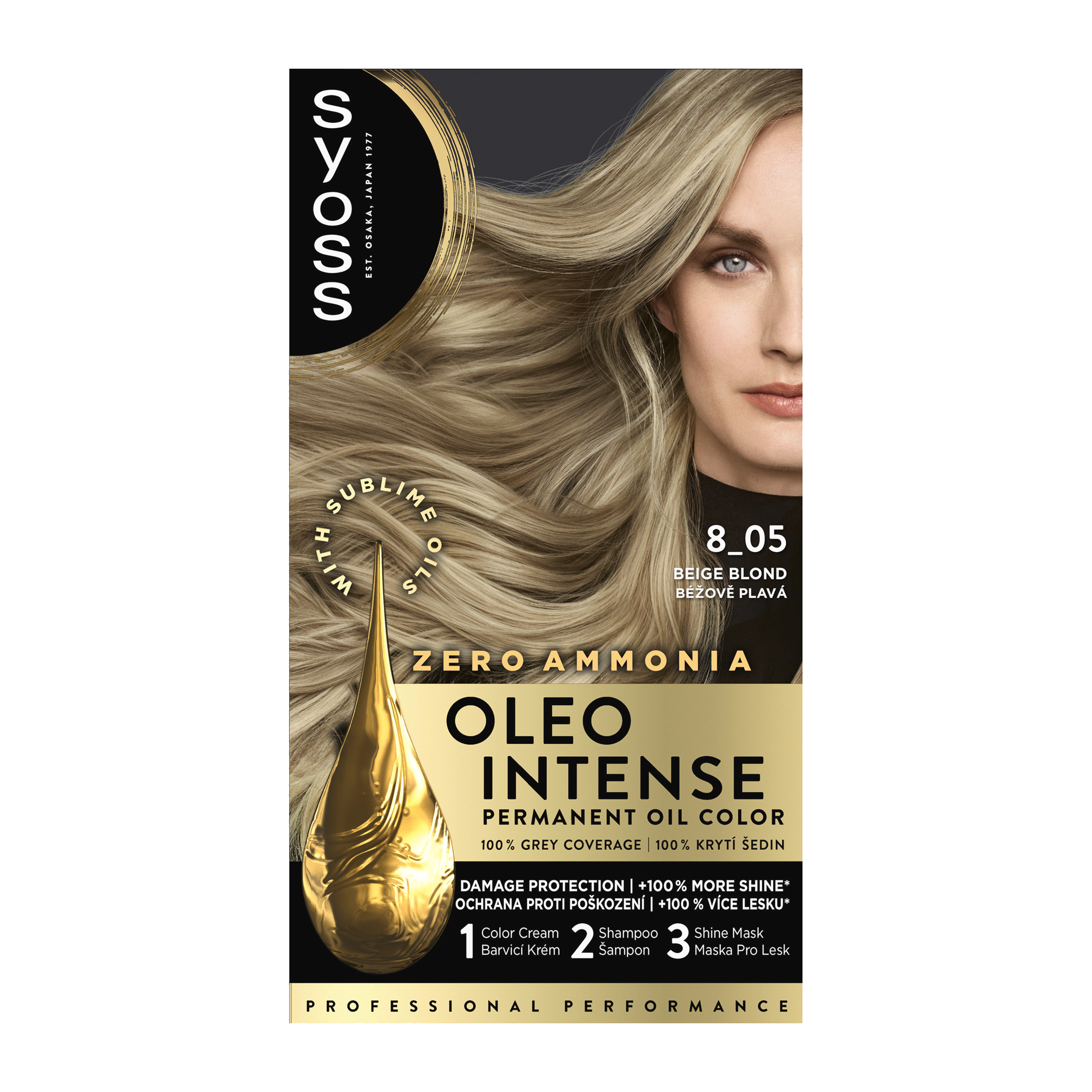 Barva na vlasy Oleo Intense 8-05 béžově plavá