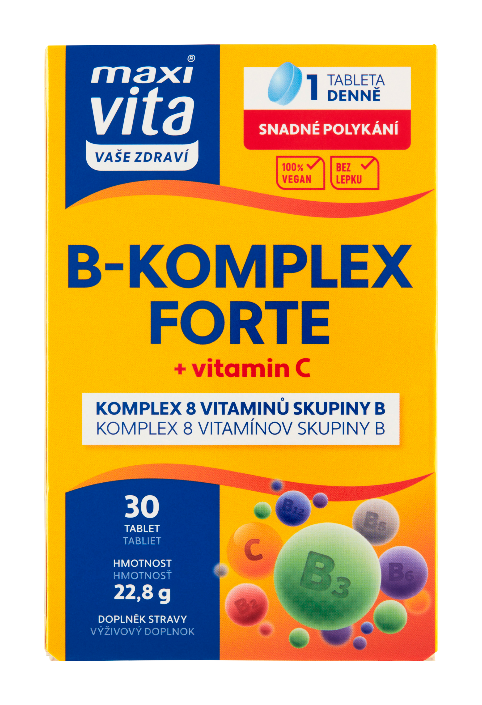 B-komplex Forte + vitamin C, doplněk stravy