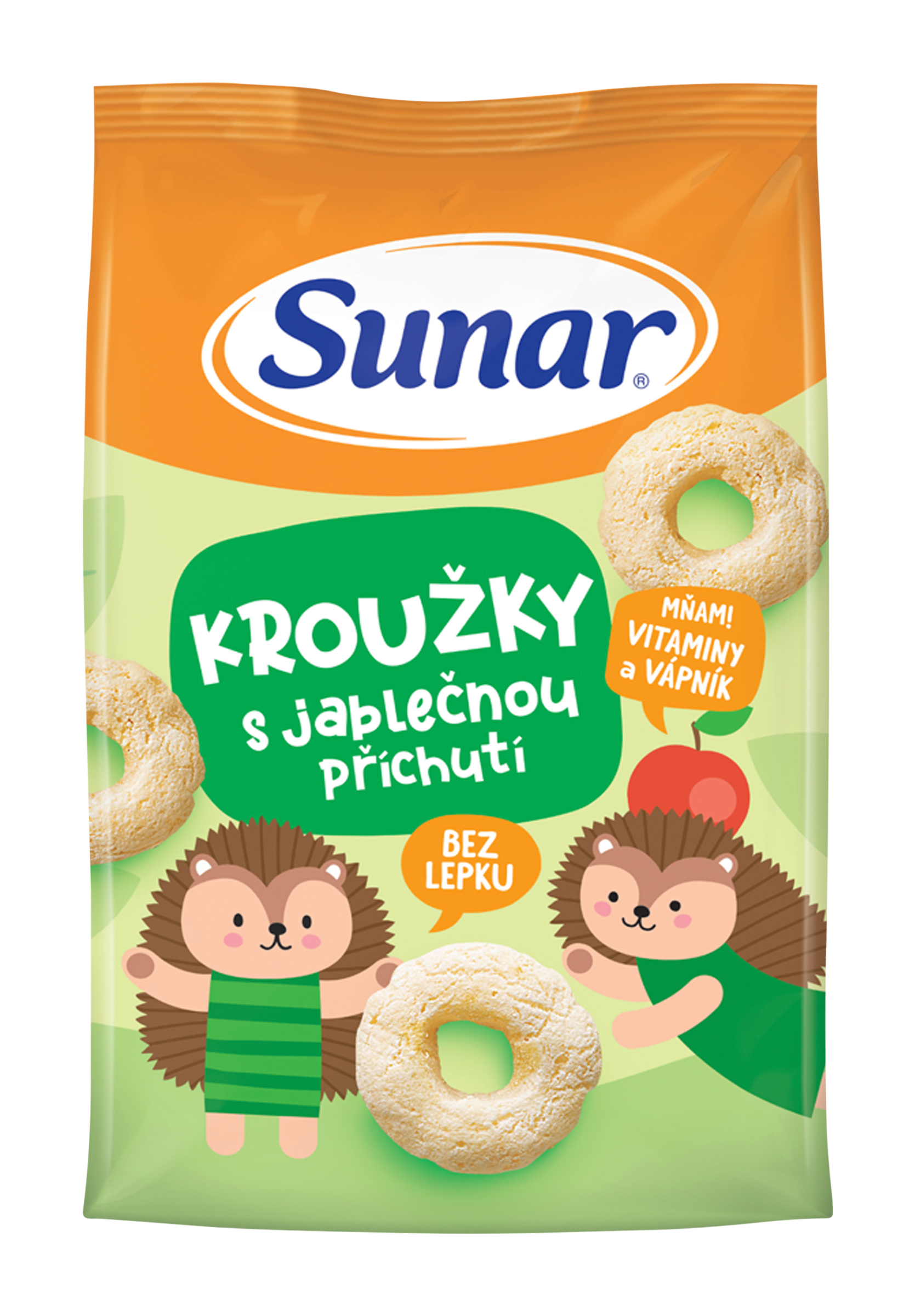 Dětský snack kroužky s jablečnou příchutí