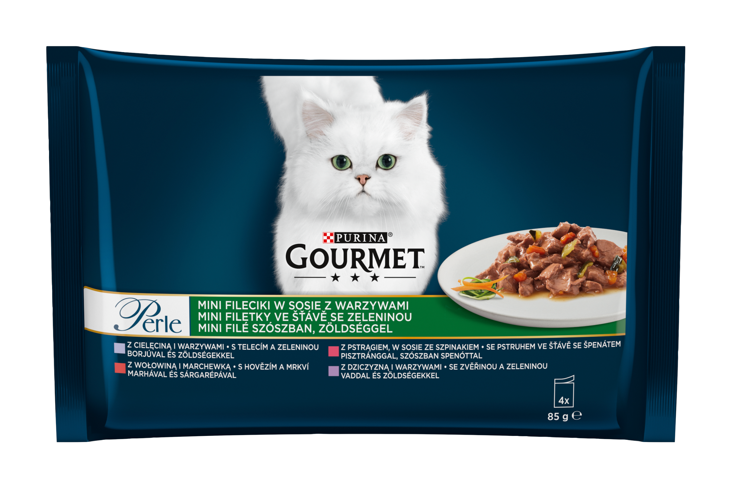 Kapsičky pro kočky Perle multipack 4x 85 g