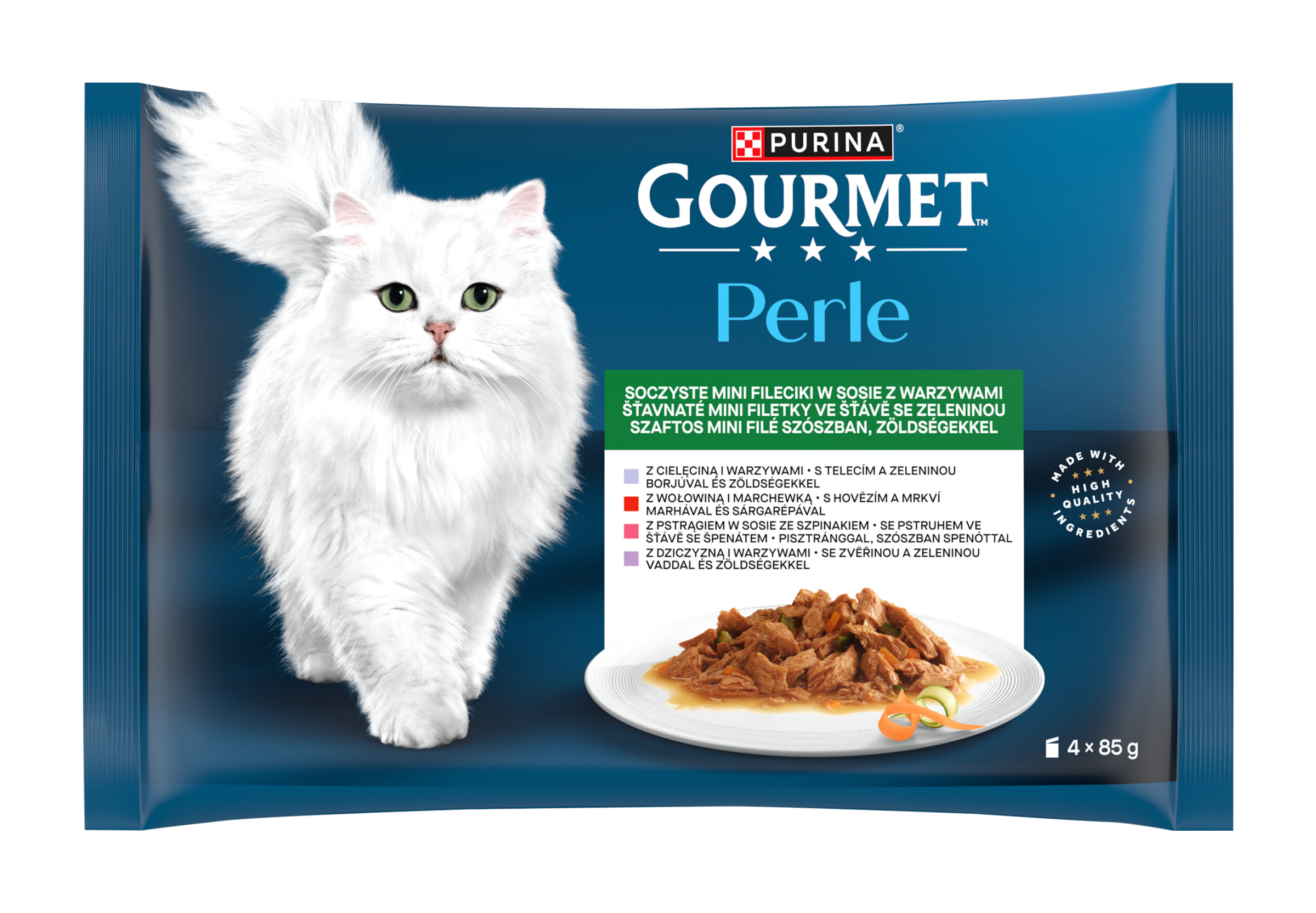 Kapsičky pro kočky Perle multipack 4x 85 g