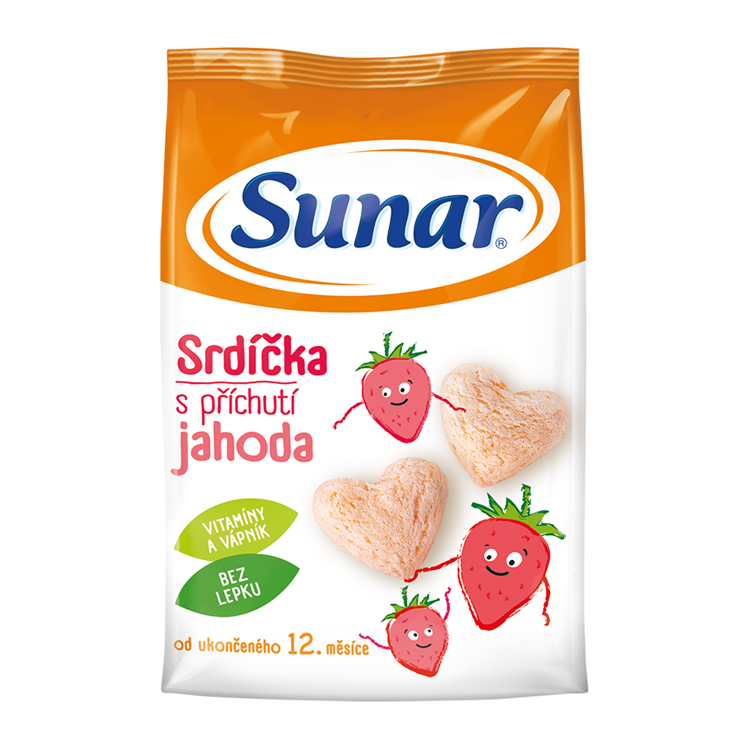 Dětský snack jahodová srdíčka 