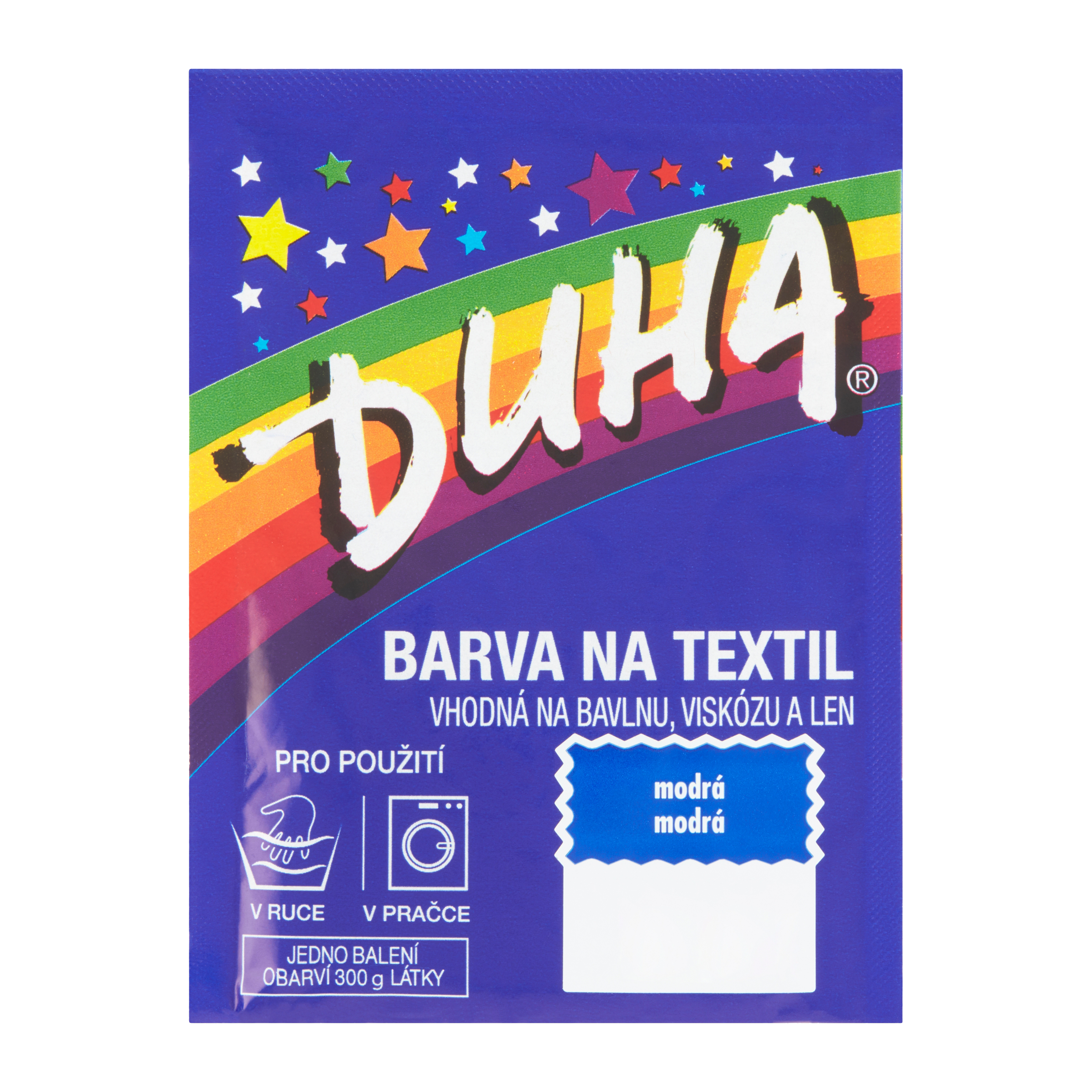 Barva na textil modrá