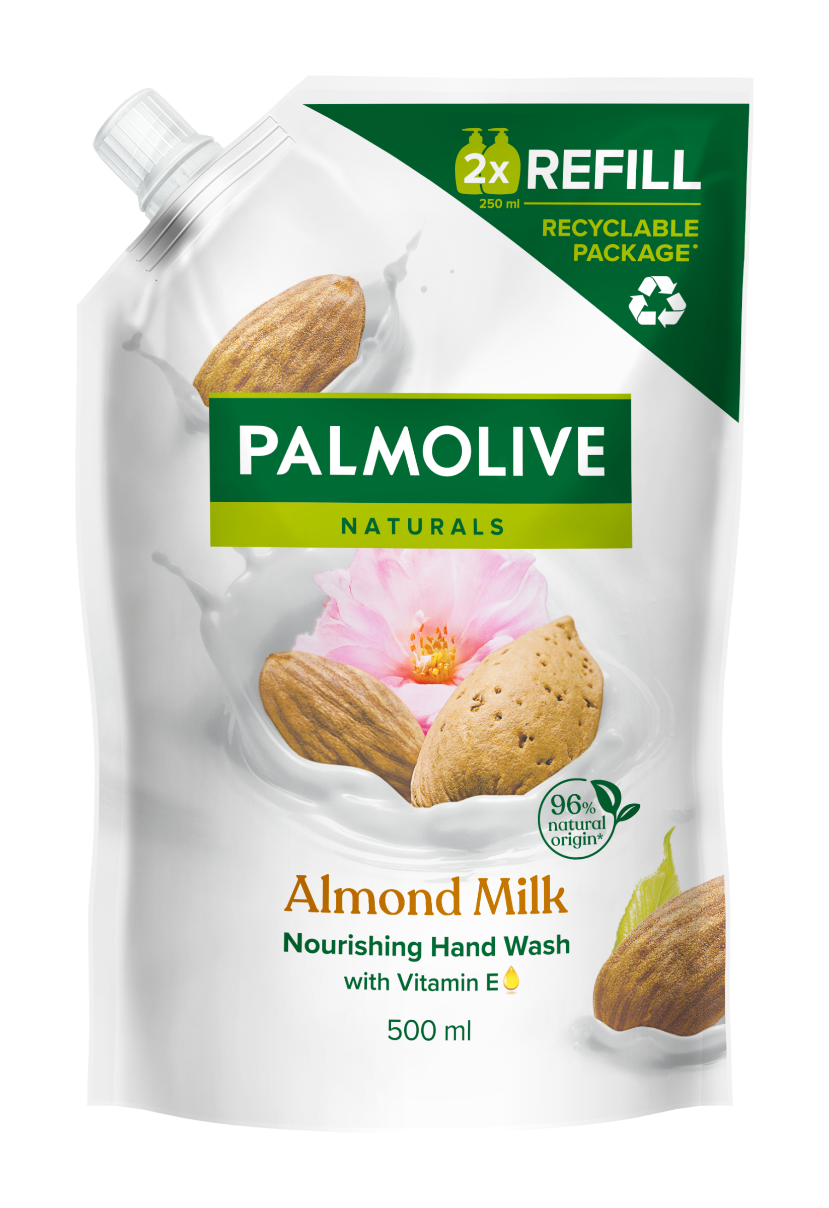 Tekuté mýdlo Naturals Milk & Almond náhradní náplň 