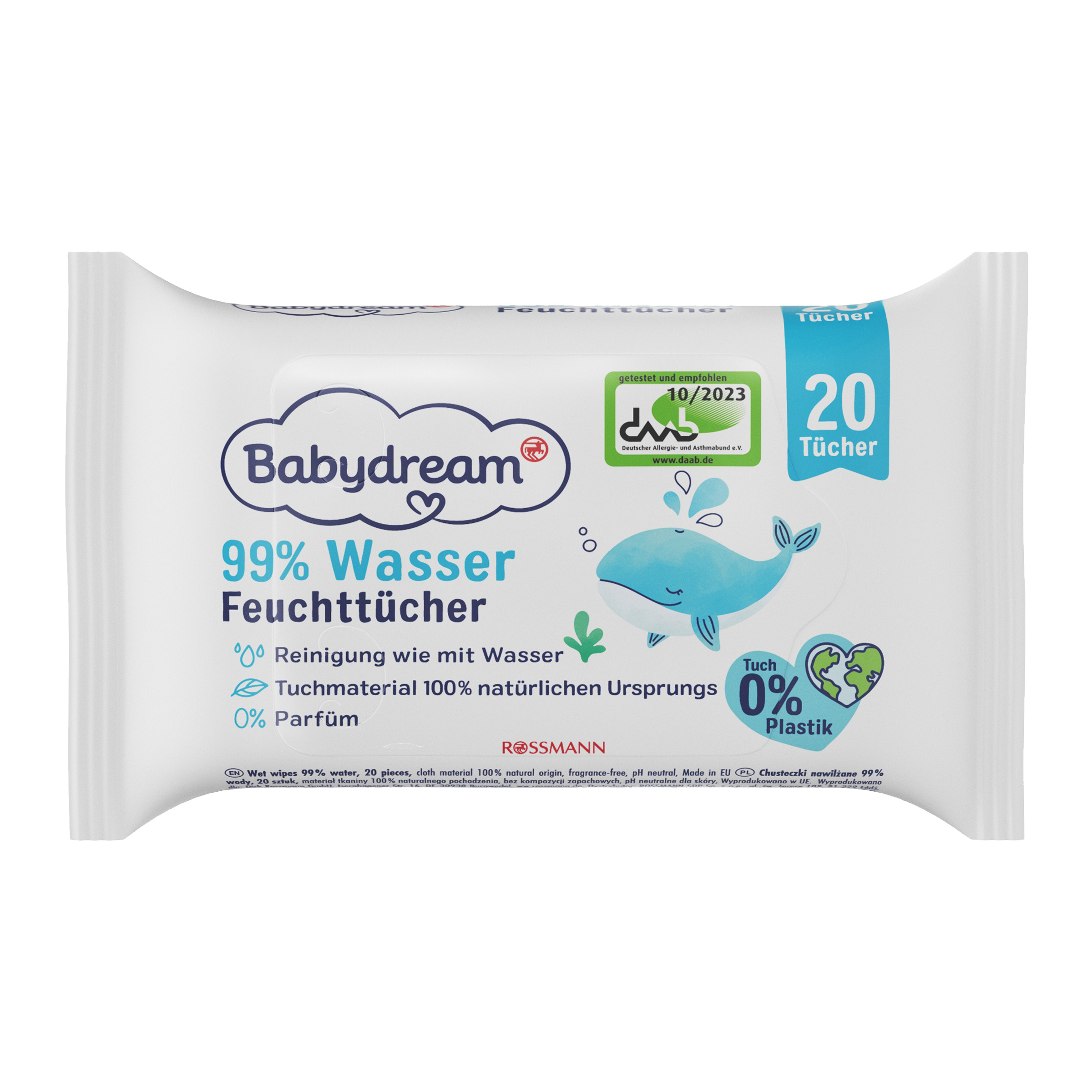 Vlhčené ubrousky s Aloe vera  20 ks