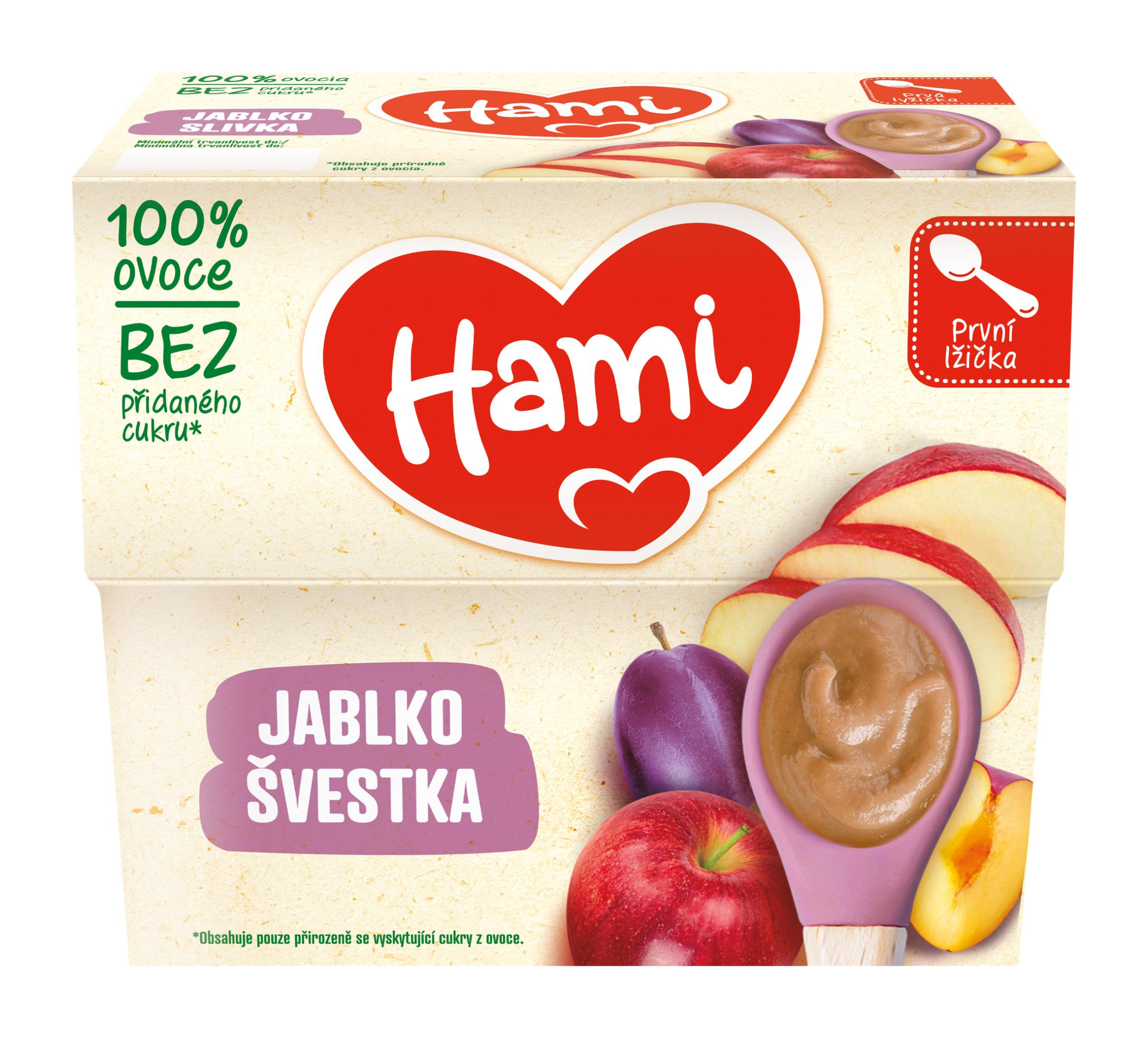 Ovocná přesnídávka 100 % ovoce švestka a jablko