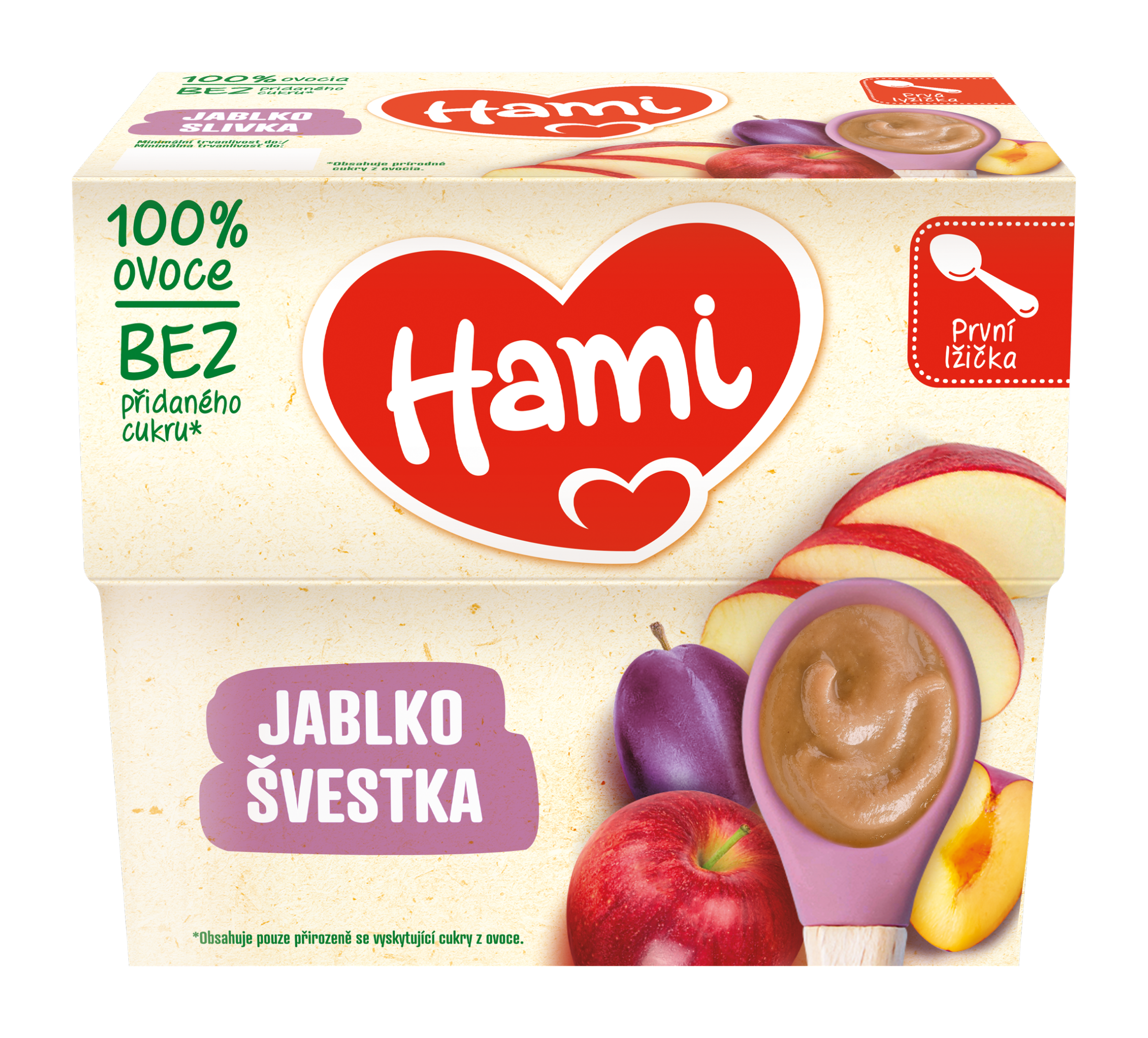 Ovocná přesnídávka 100 % ovoce švestka a jablko