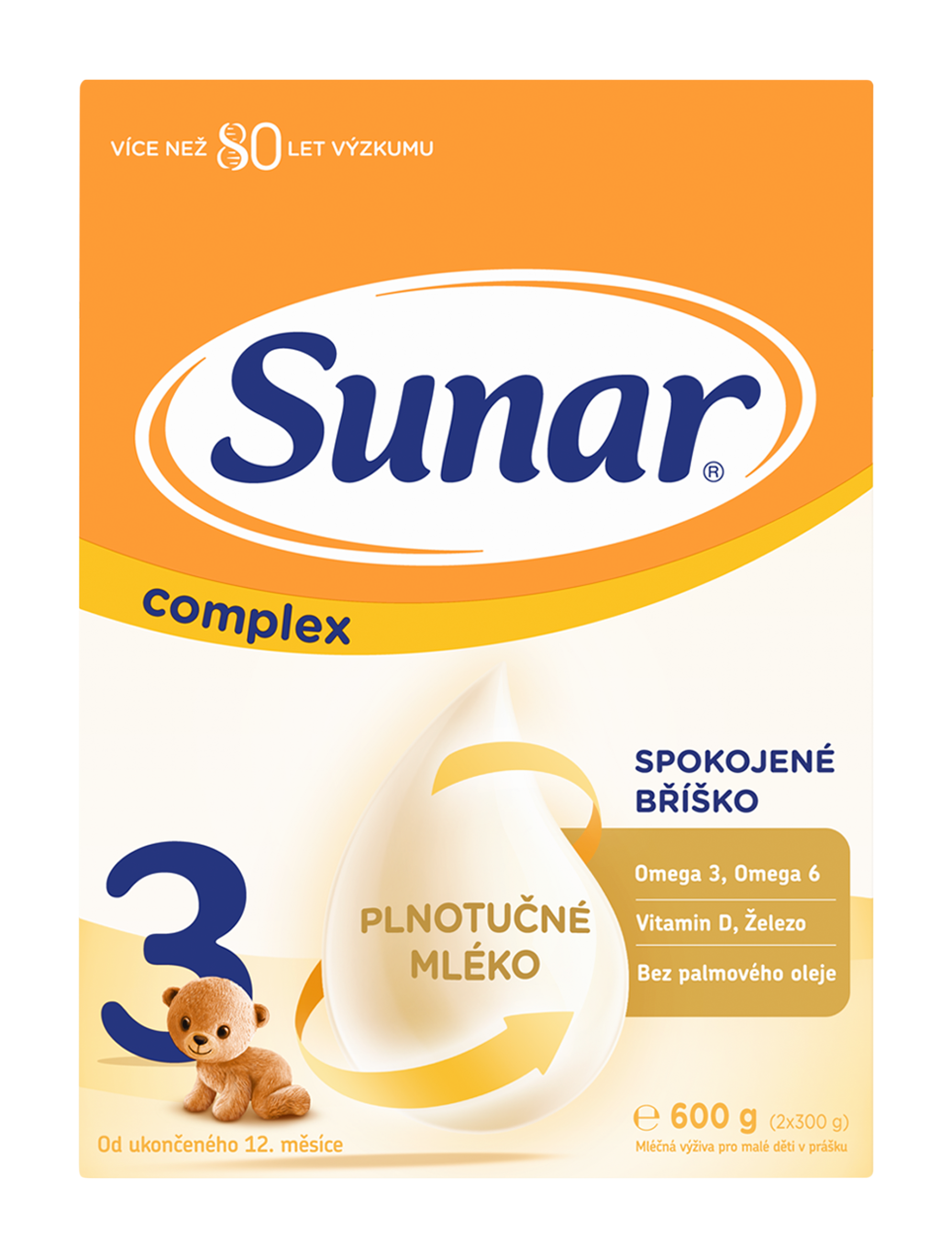 Sunar Batolecí mléko Complex 3, 12m+ 600 g 600 g
