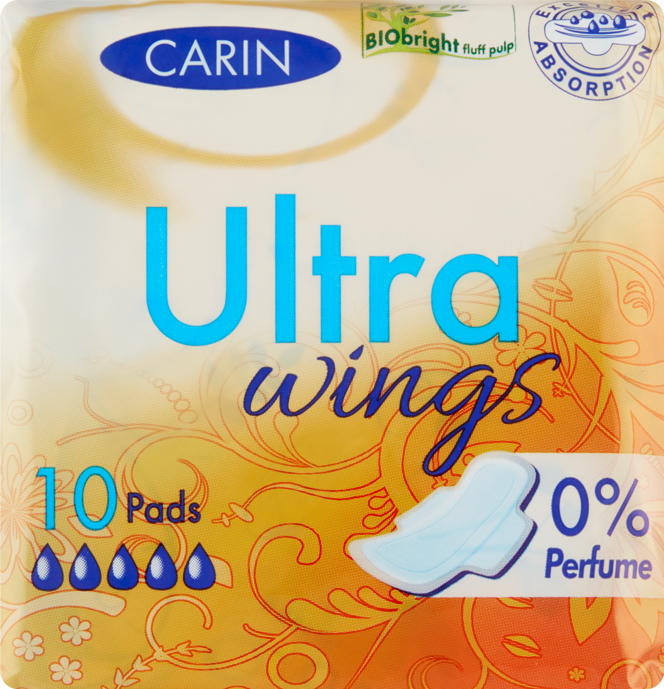 Carin Hygienické vložky Ultra s křidélky 10 ks