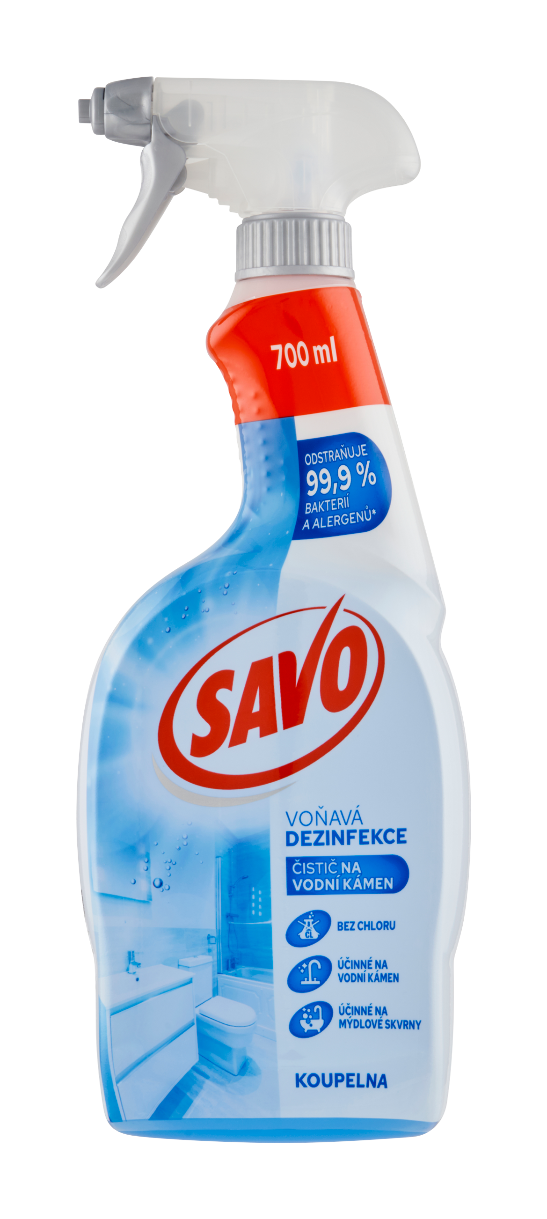 Savo Sprej bez chloru na vodní kámen Koupelna 700 ml