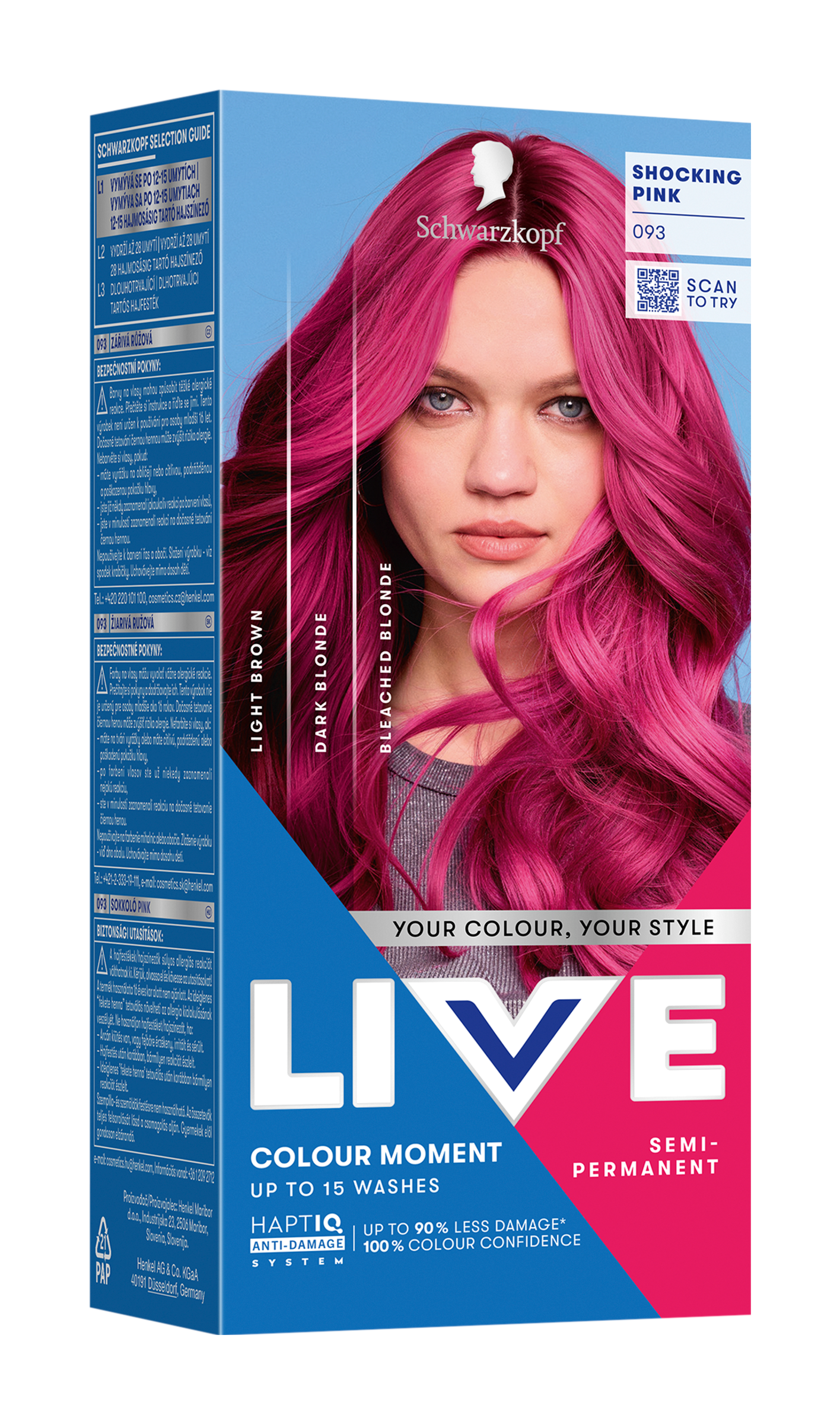 Barva na vlasy Live Ultra Brights 093 party růžová