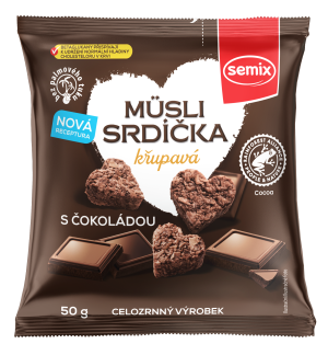  Müsli křupavá srdíčka s čokoládou