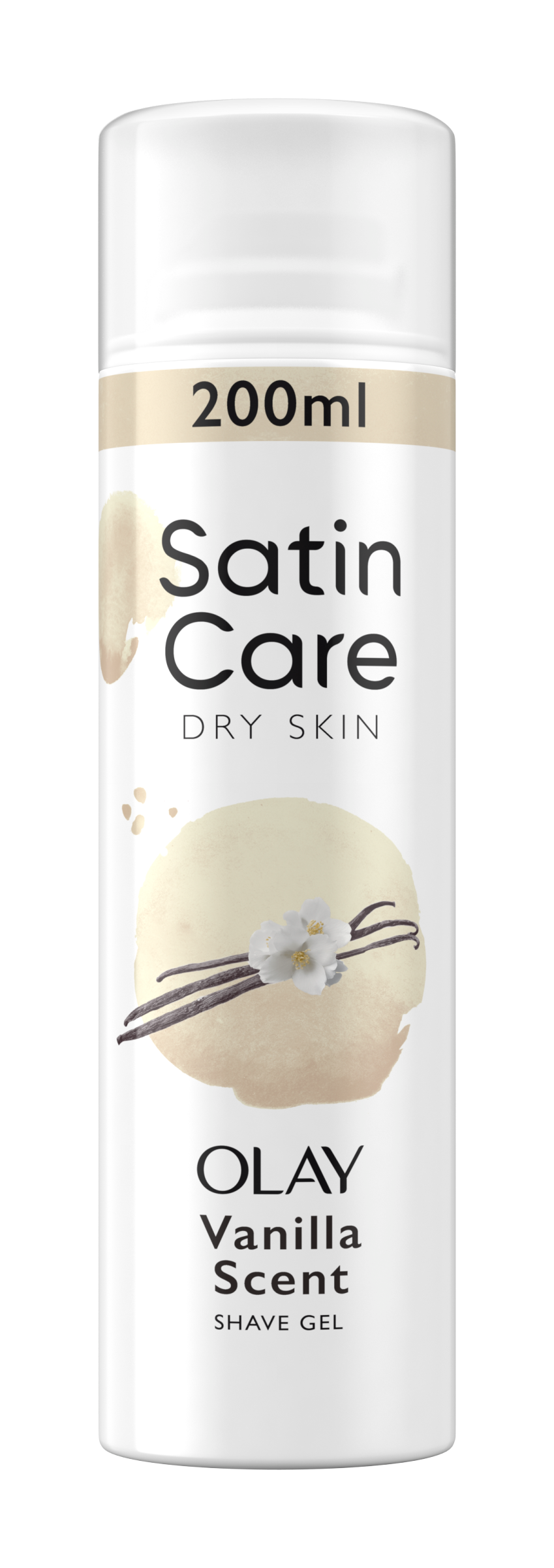 Gel na holení Satin Care with Olay Dry Skin Vanilla Cashmere