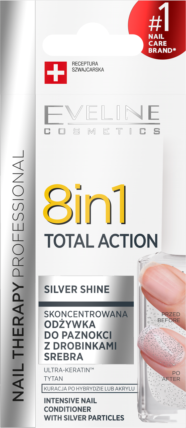 Eveline Lak na nehty Silver Shine 8v1