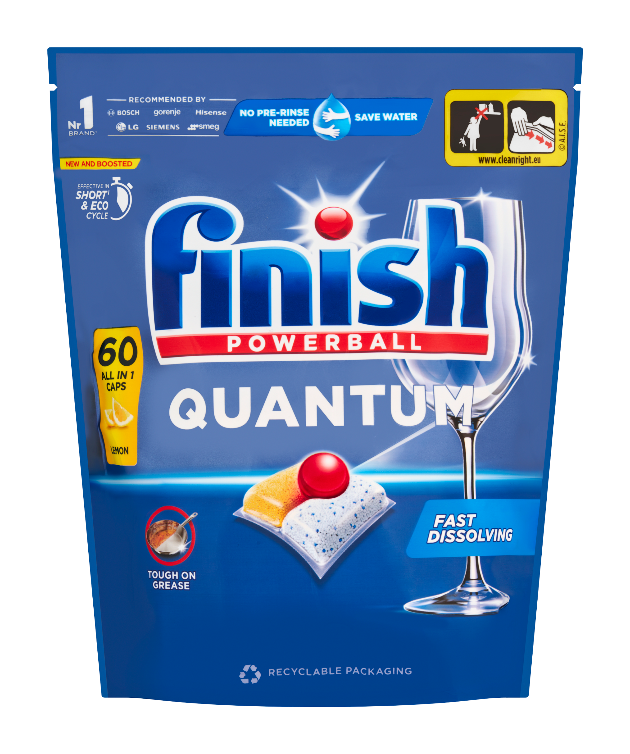 Tablety do myčky nádobí Quantum All in1 Lemon Sparkle 