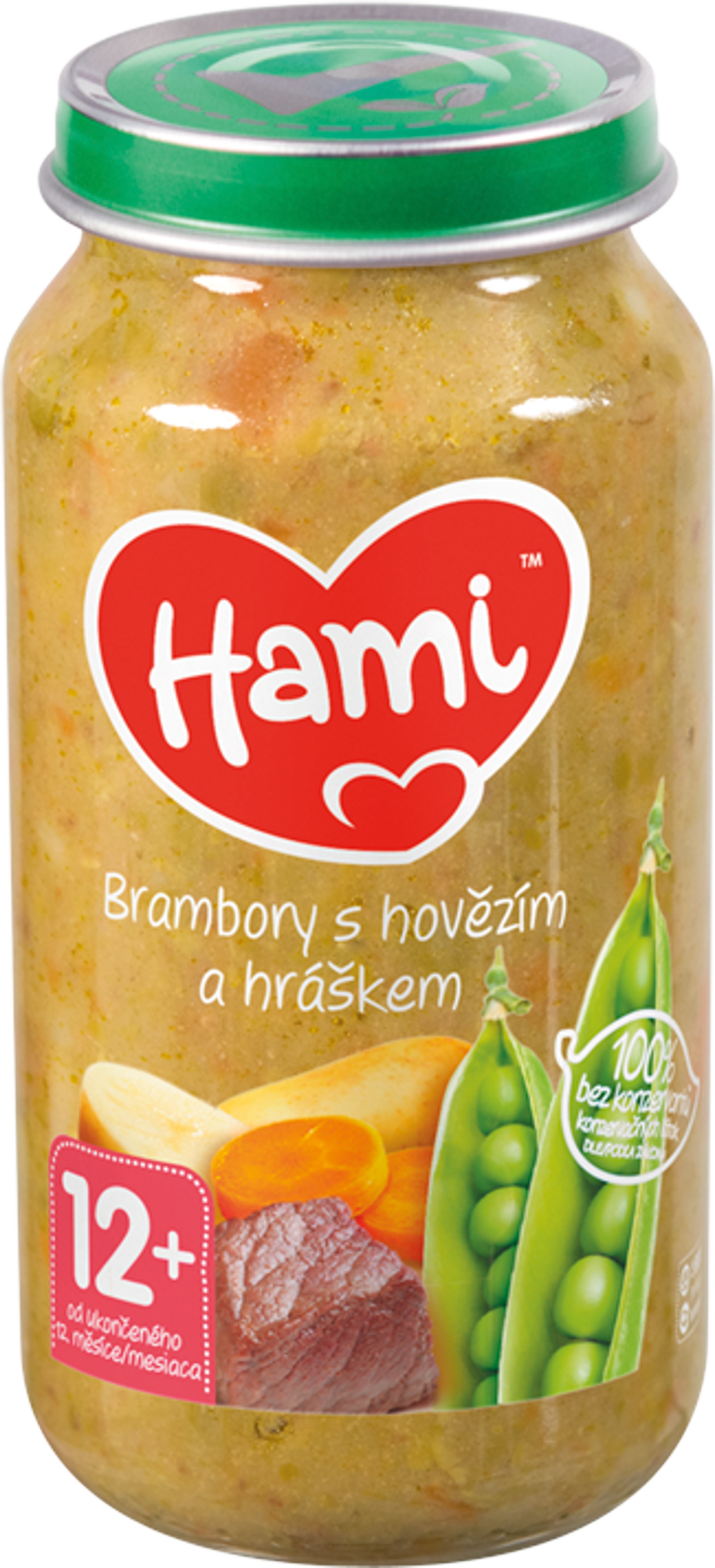 Hami Brambory s hovězím a hráškem 250 g