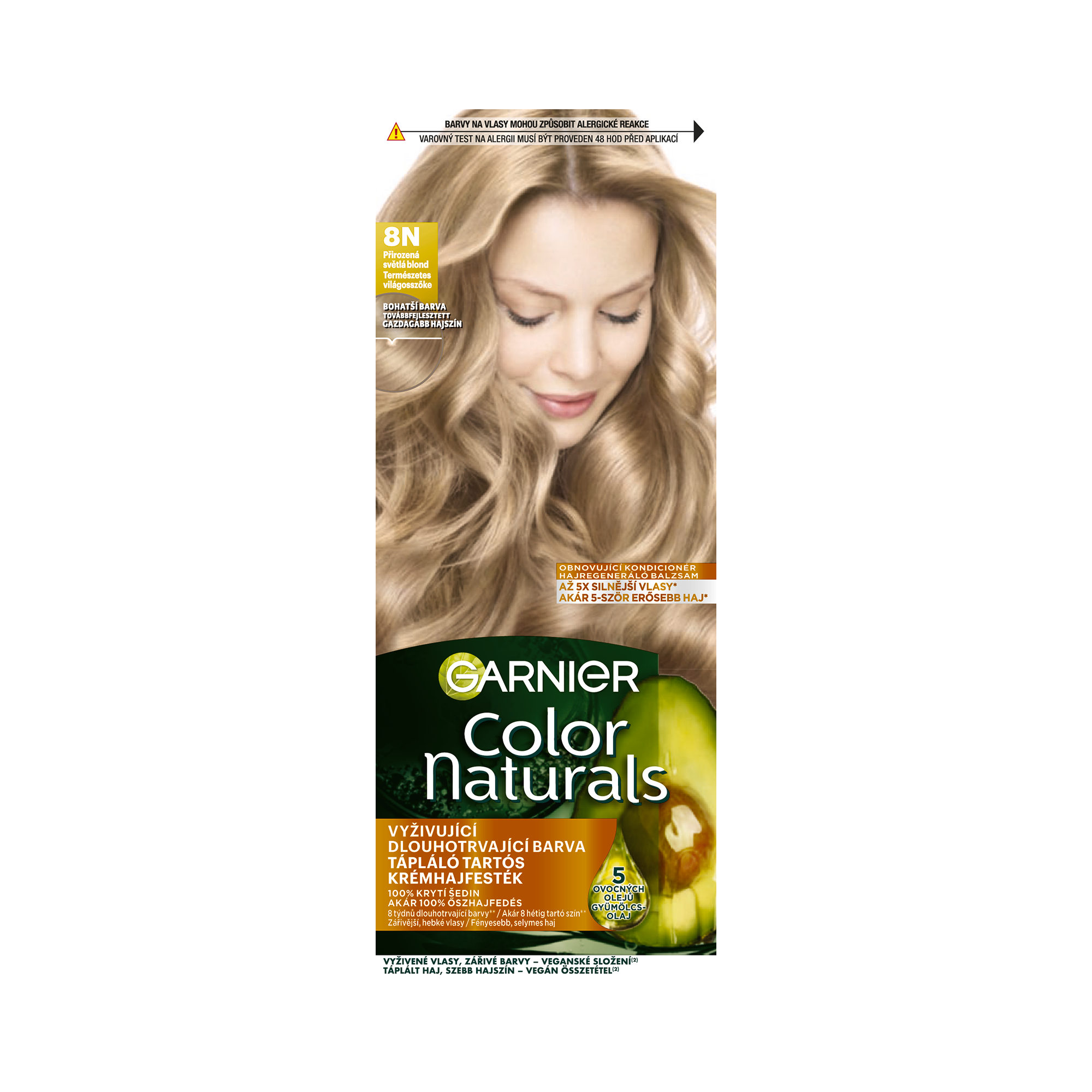 Barva na vlasy Color Naturals 8N přirozená světlá blond