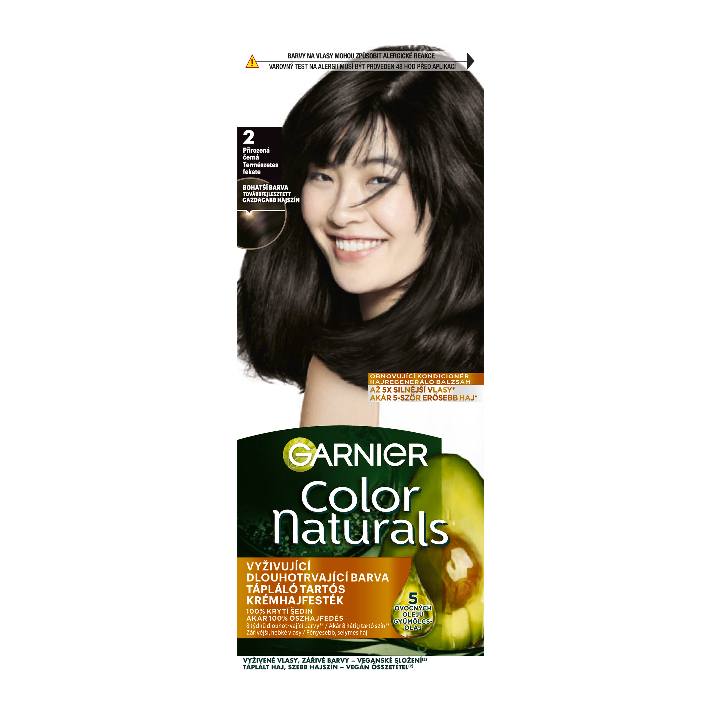 Barva na vlasy Color Naturals 2.0 přirozená černá