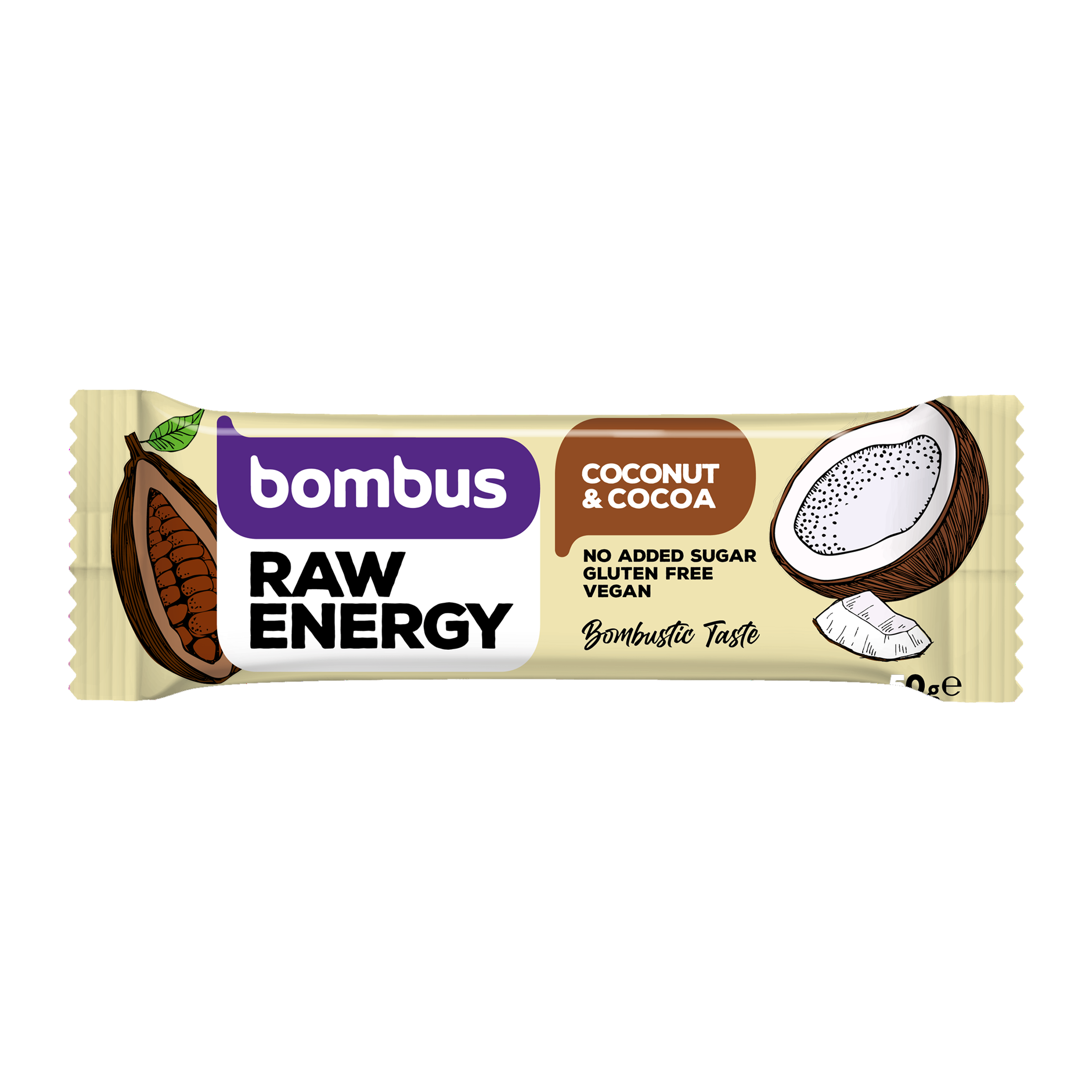 Tyčinka Raw Energy s kokosem a kakaem kokos a kakao