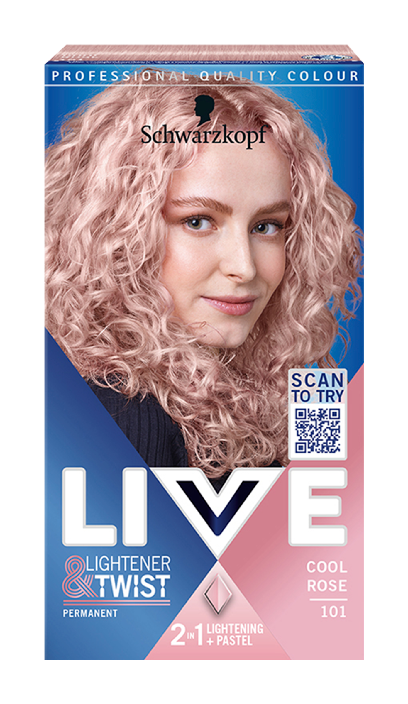 Barva na vlasy Live Lightener + Twist 101 cool rose