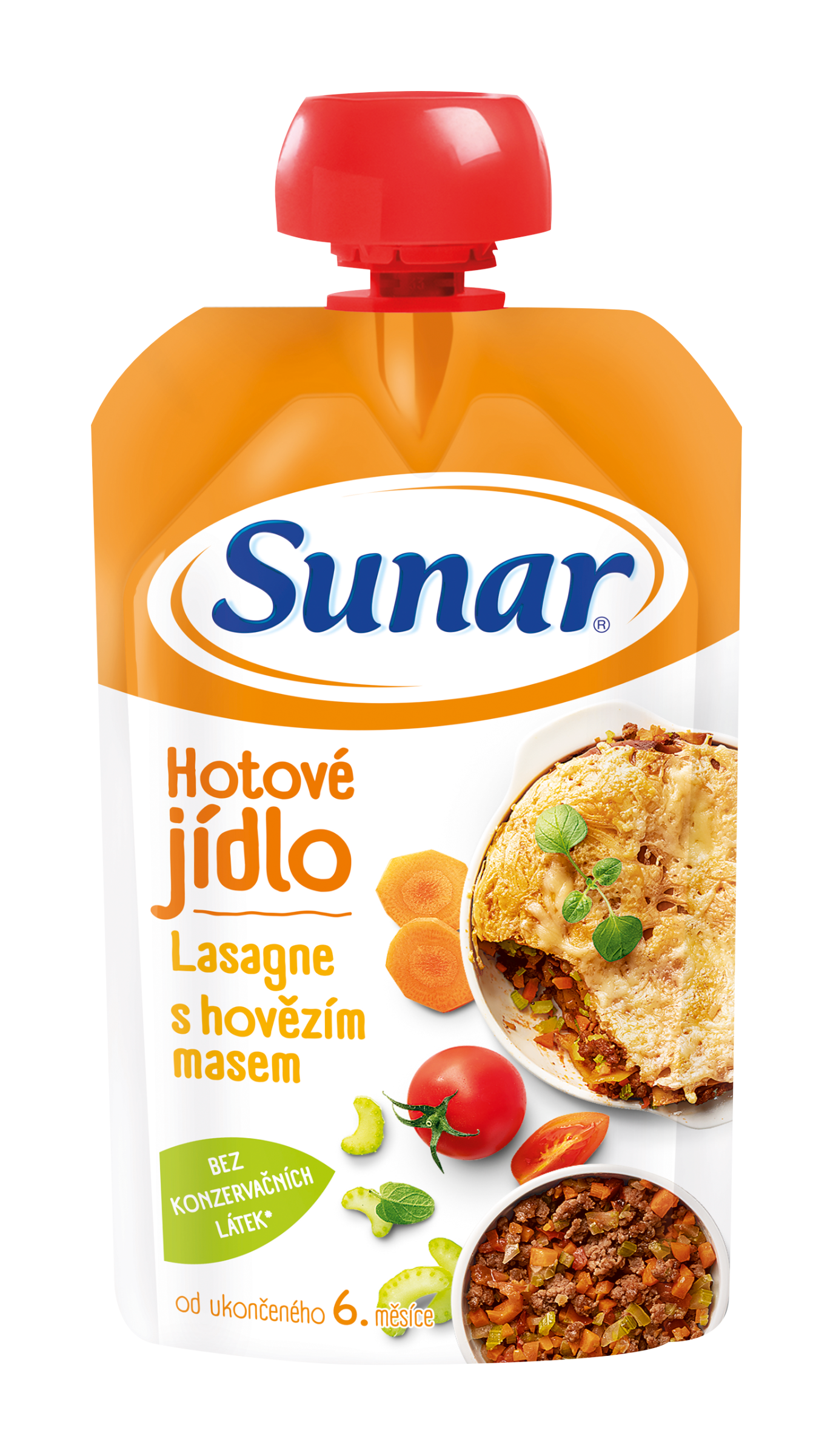 Příkrm lasagne s hovězím masem