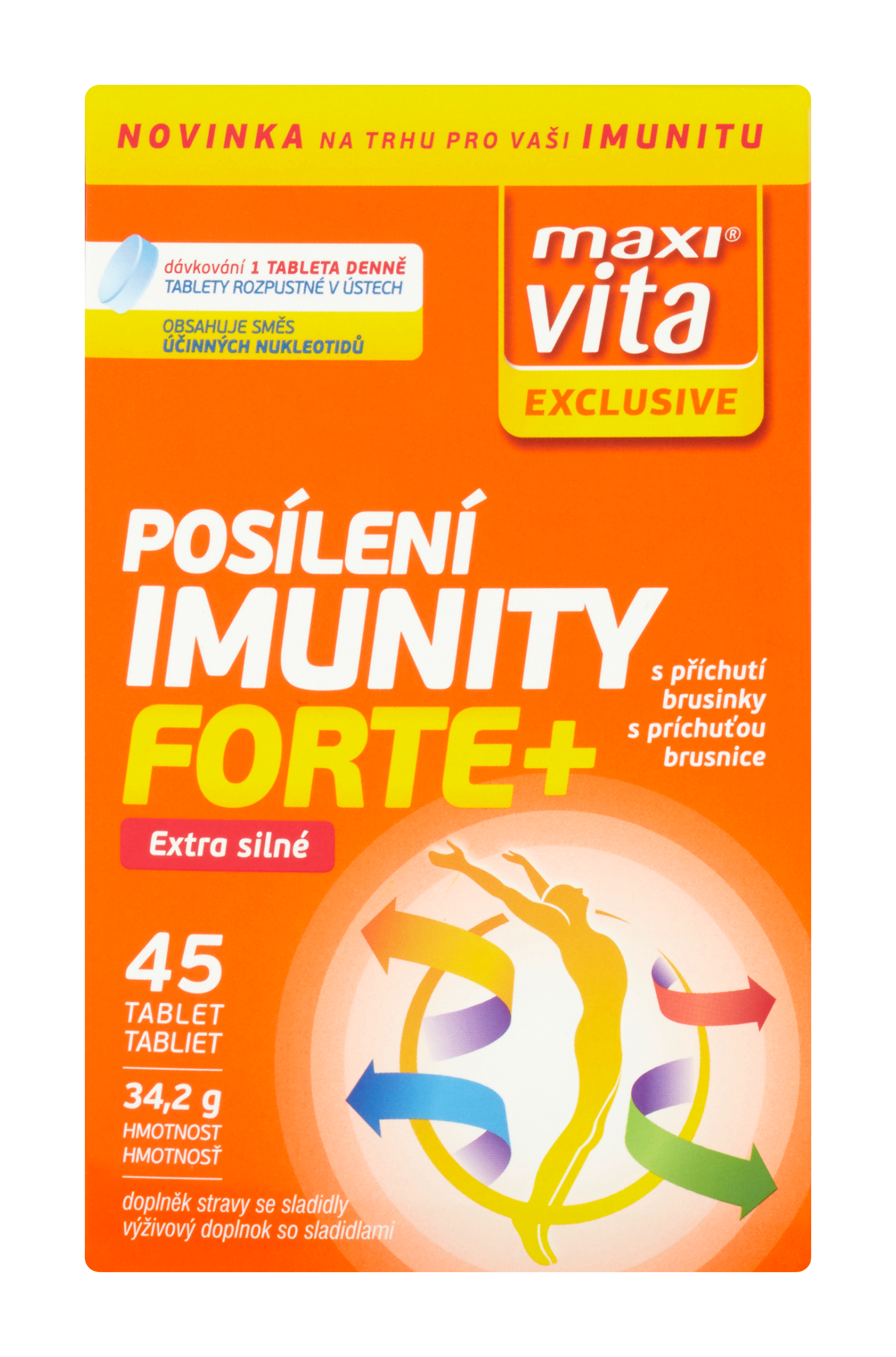 Posílení imunity Exclusive Forte+ s příchutí brusinky, doplněk stravy