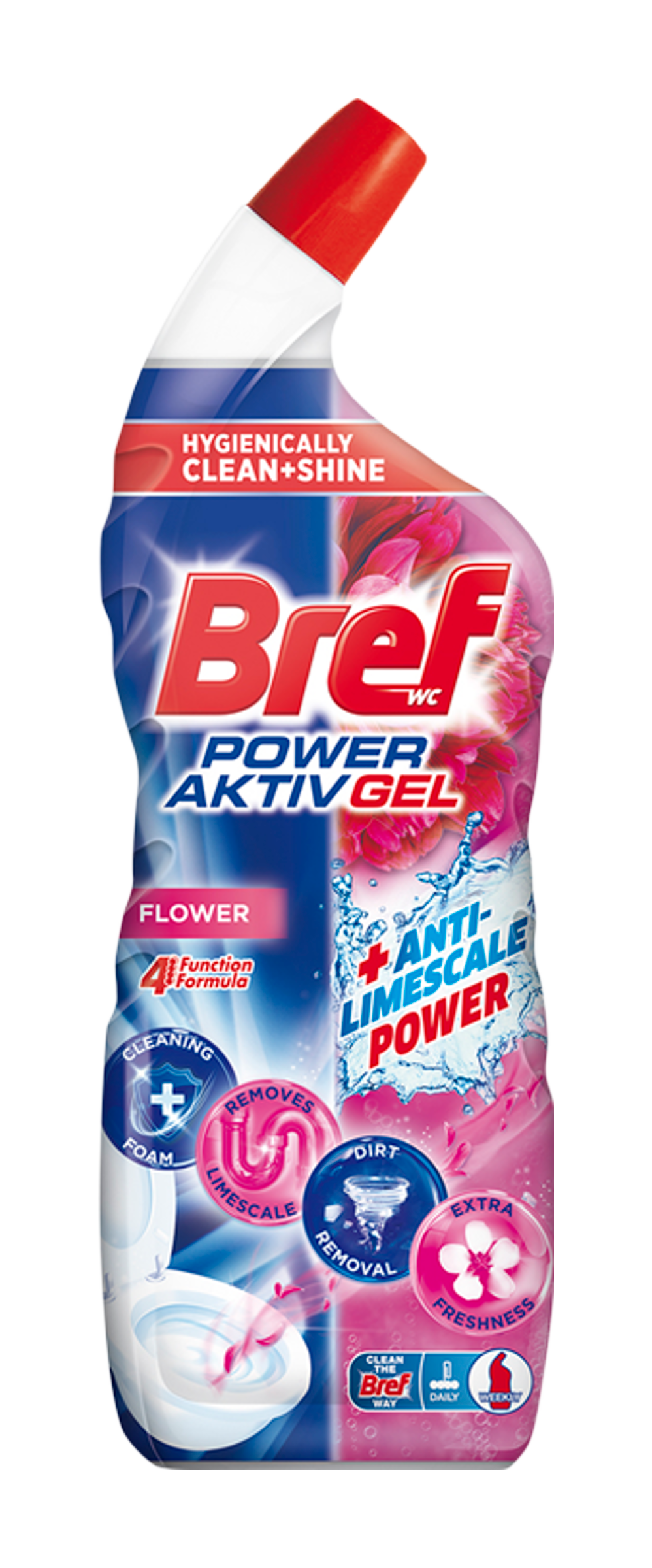 WC čistič Power Aktiv Gel s efektem osvěžovače vzduchu Flower