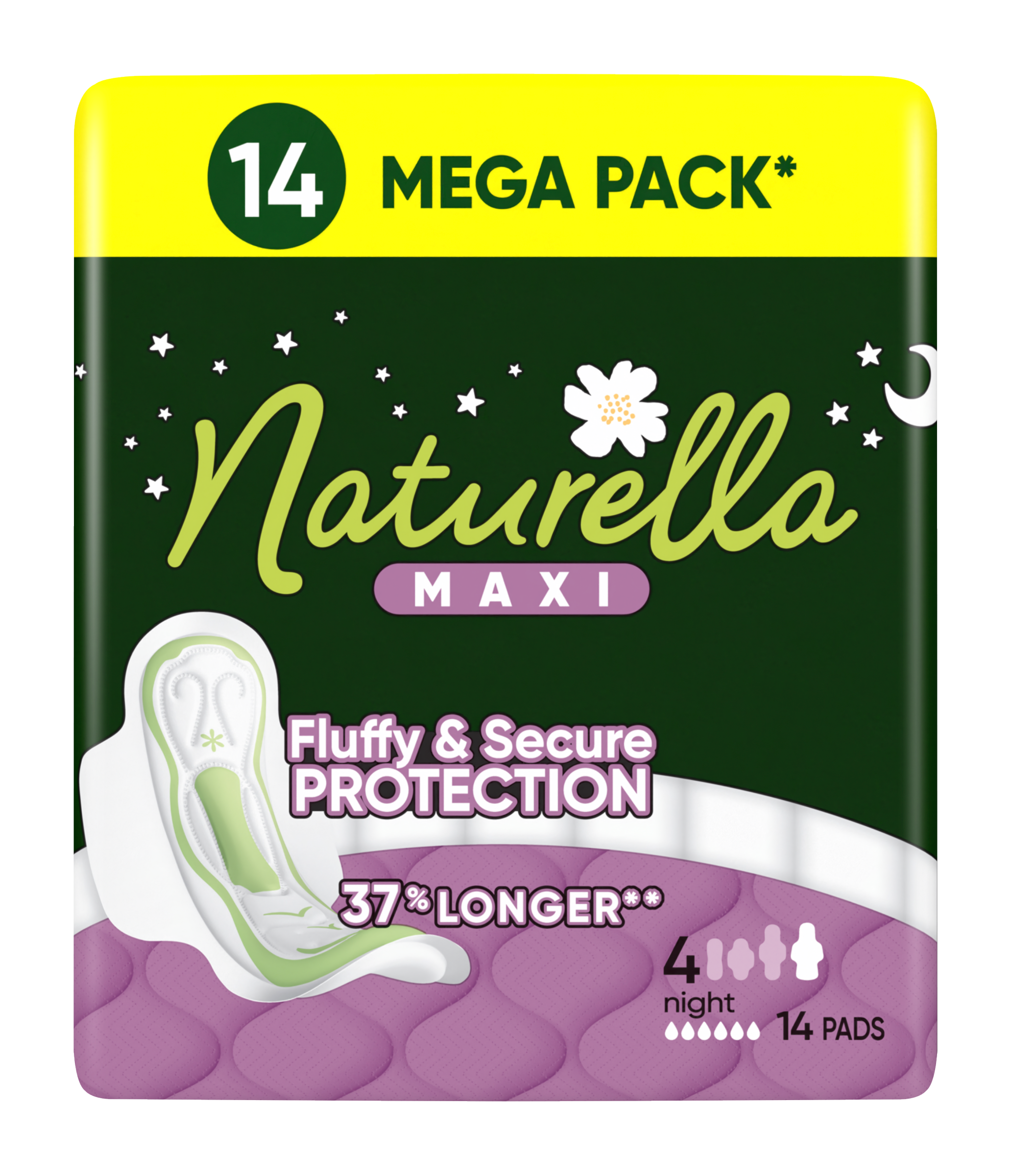 Hygienické vložky Maxi Night s křidélky vel. 4 