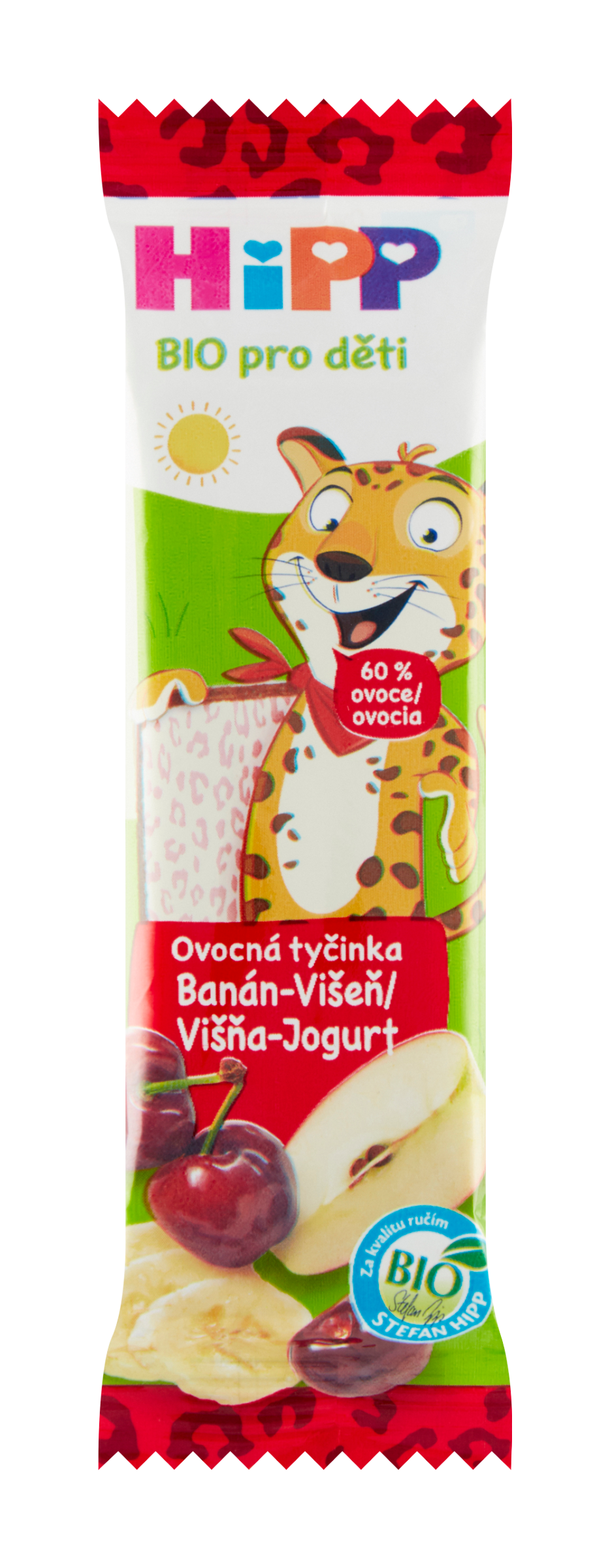 BIO ovocná tyčinka banán-višeň-jogurt