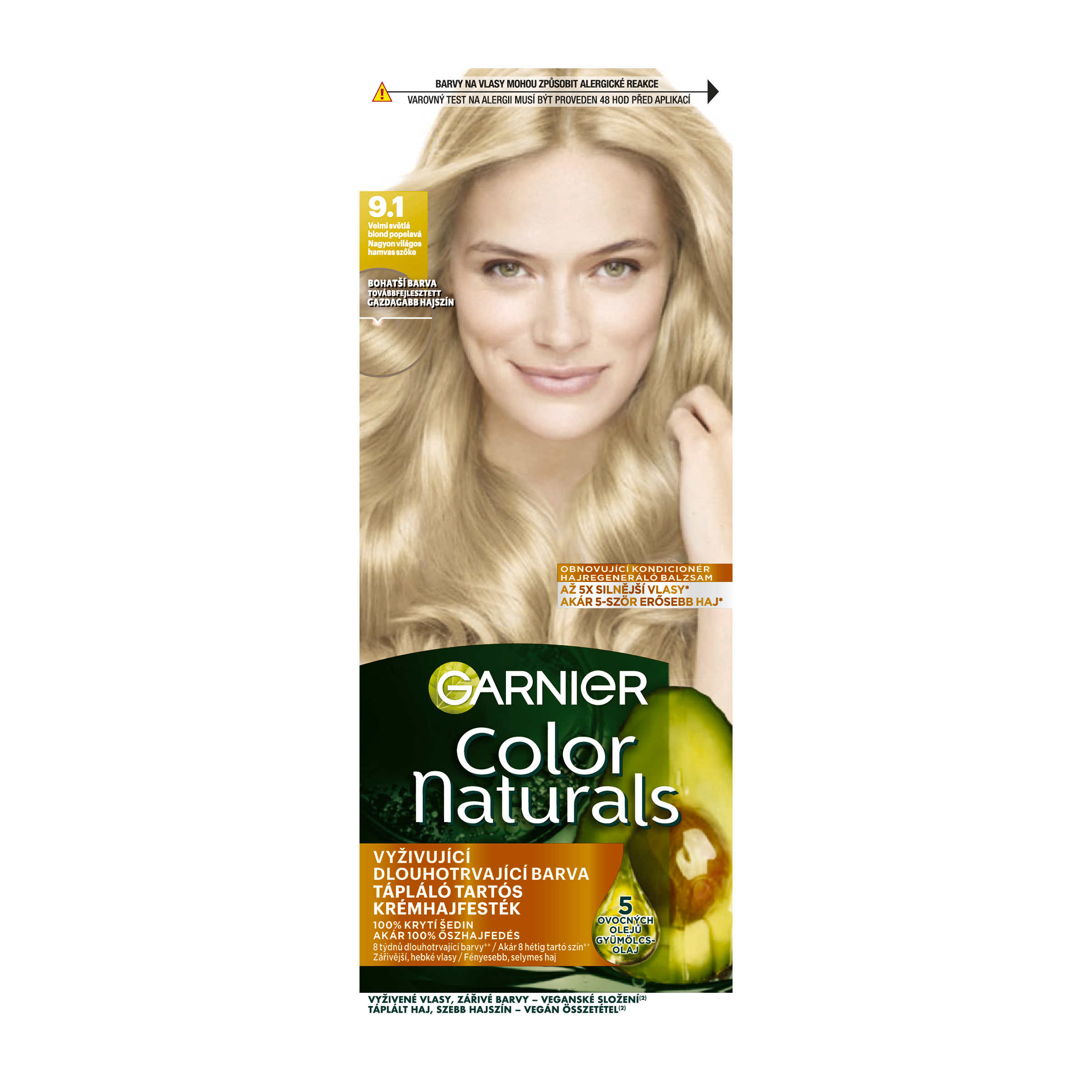Barva na vlasy Color Naturals 9.1 velmi světlá blond popelavá