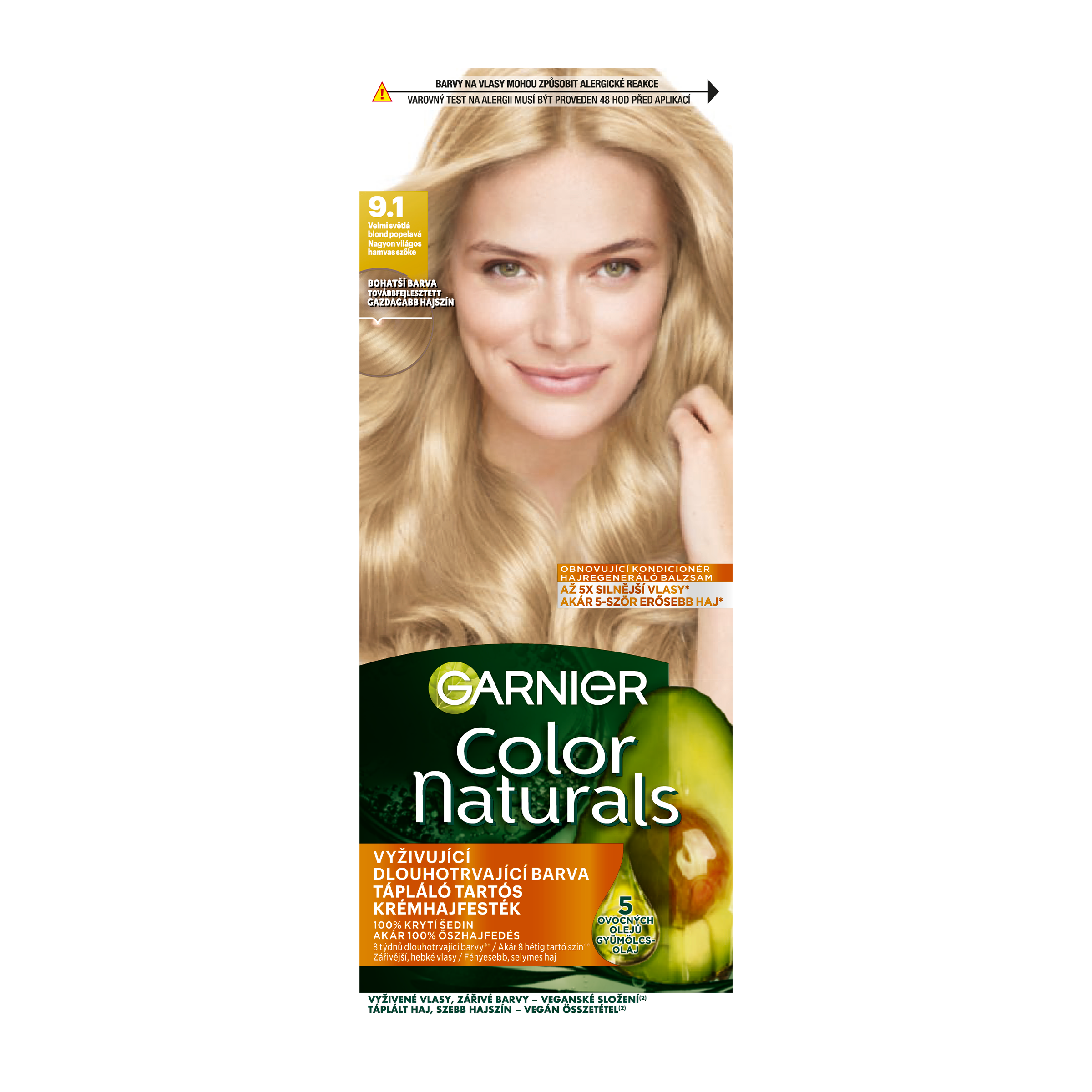 Barva na vlasy Color Naturals 9.1 velmi světlá blond popelavá