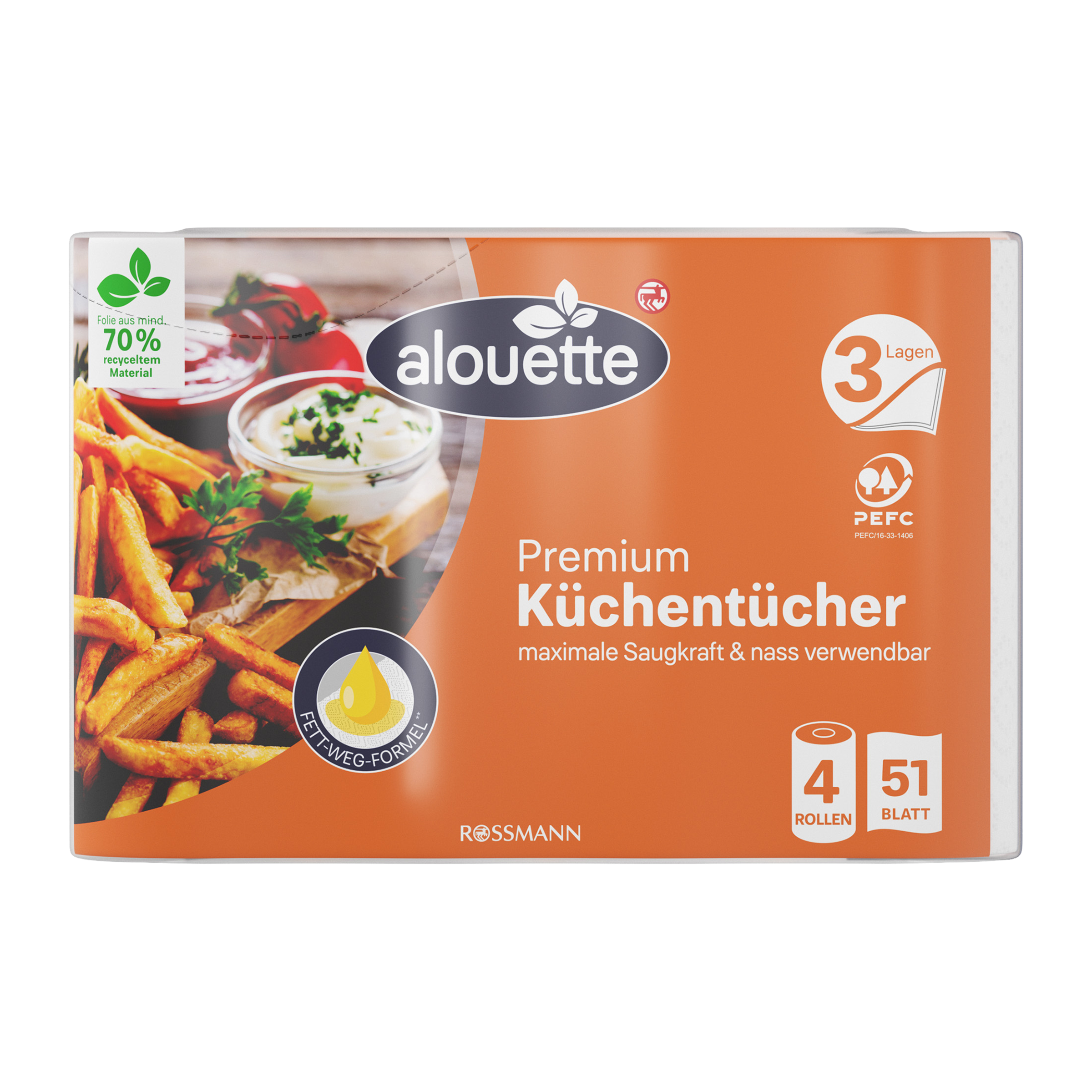 Kuchyňské utěrky 3vrstvé 51 útržků