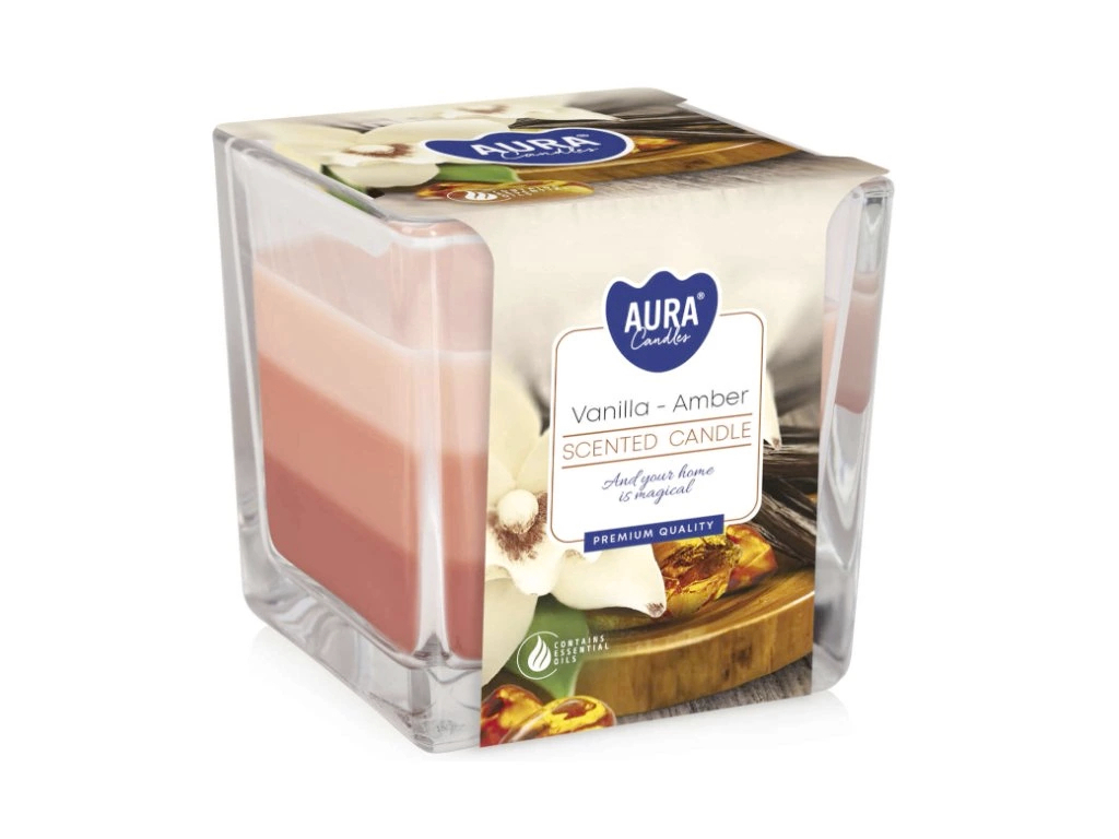 Svíčka ve skle Duha Vanilka - Ambra