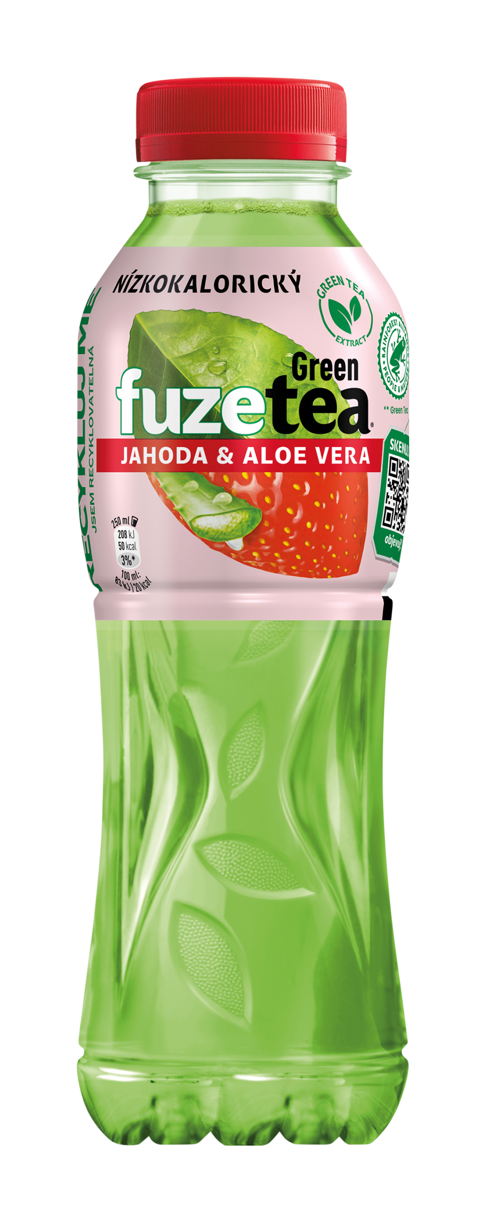 Zelený ledový čaj Strawberry Aloe Vera 