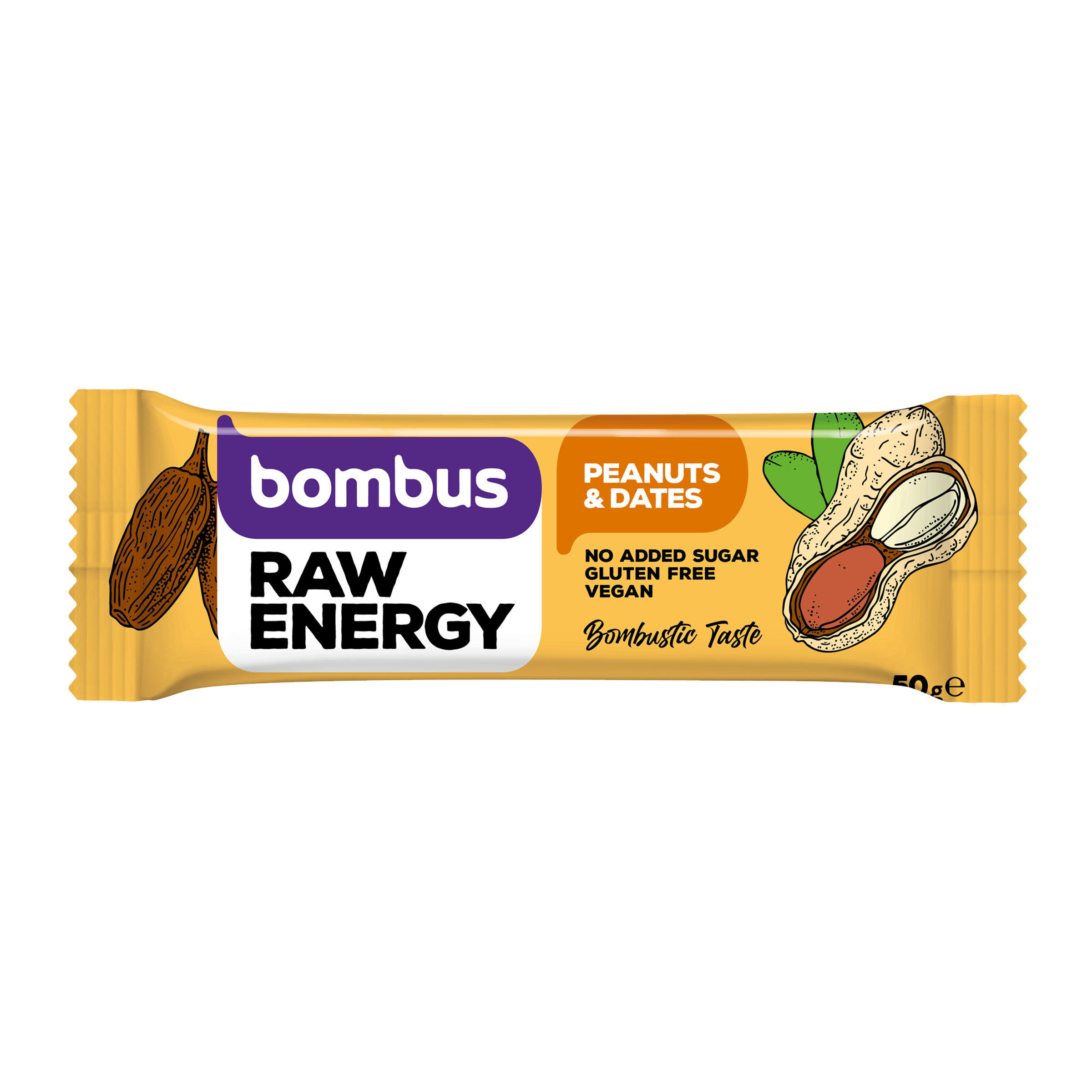 Tyčinka Bombus Raw Energy s arašídy a datlemi