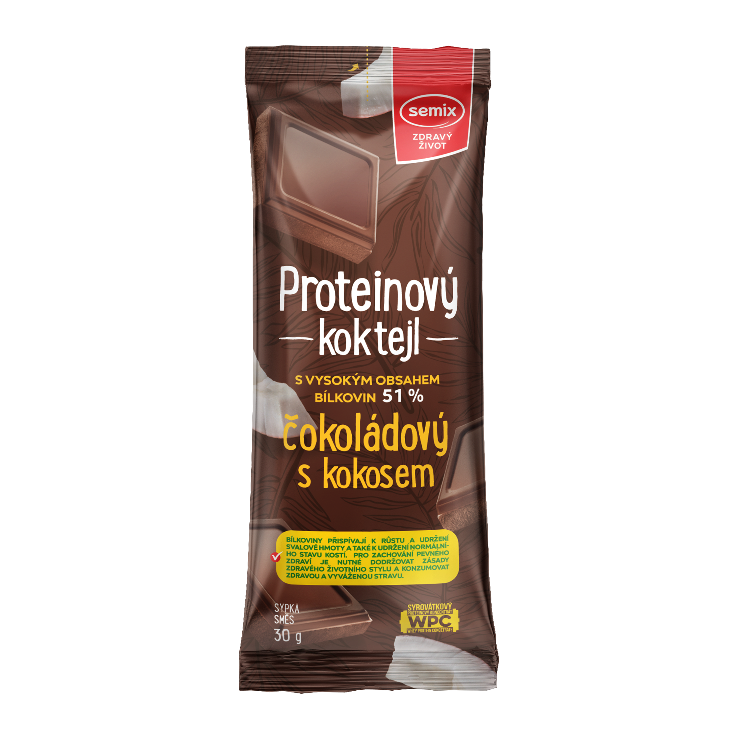 Proteinový koktejl čokoládový s kokosem