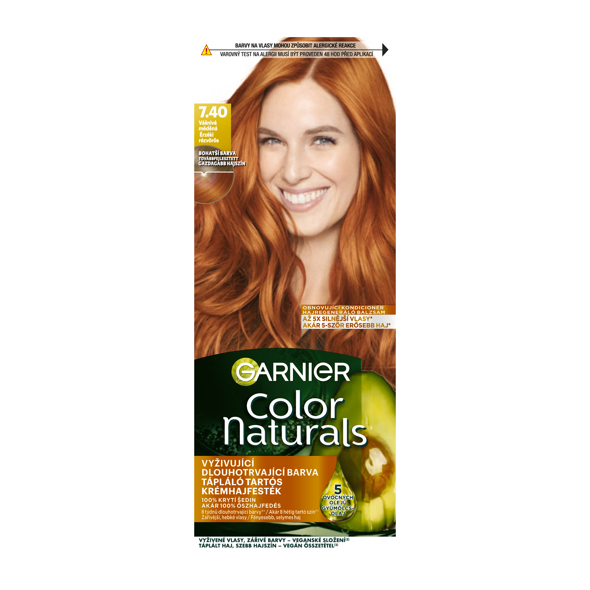 Barva na vlasy Color Naturals 7.40 vášnivá měděná
