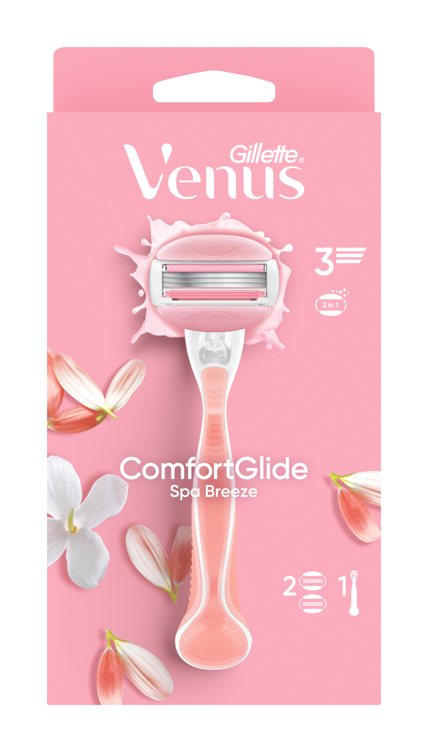 Dámský holicí strojek Venus ComfortGlide Spa Breeze + 2 náhradní hlavice