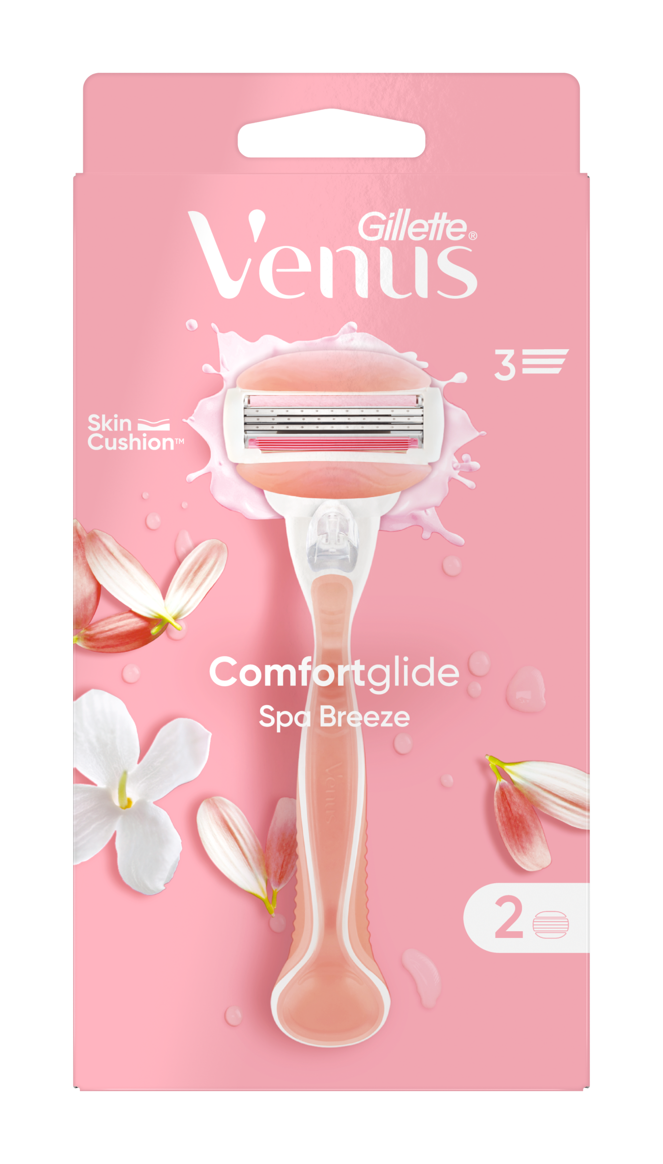 Dámský holicí strojek Venus ComfortGlide Spa Breeze + 2 náhradní hlavice