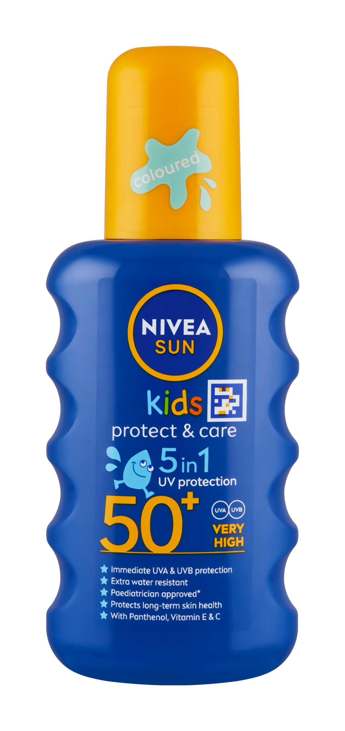 Dětský barevný sprej na opalování Protect & Care SPF50+