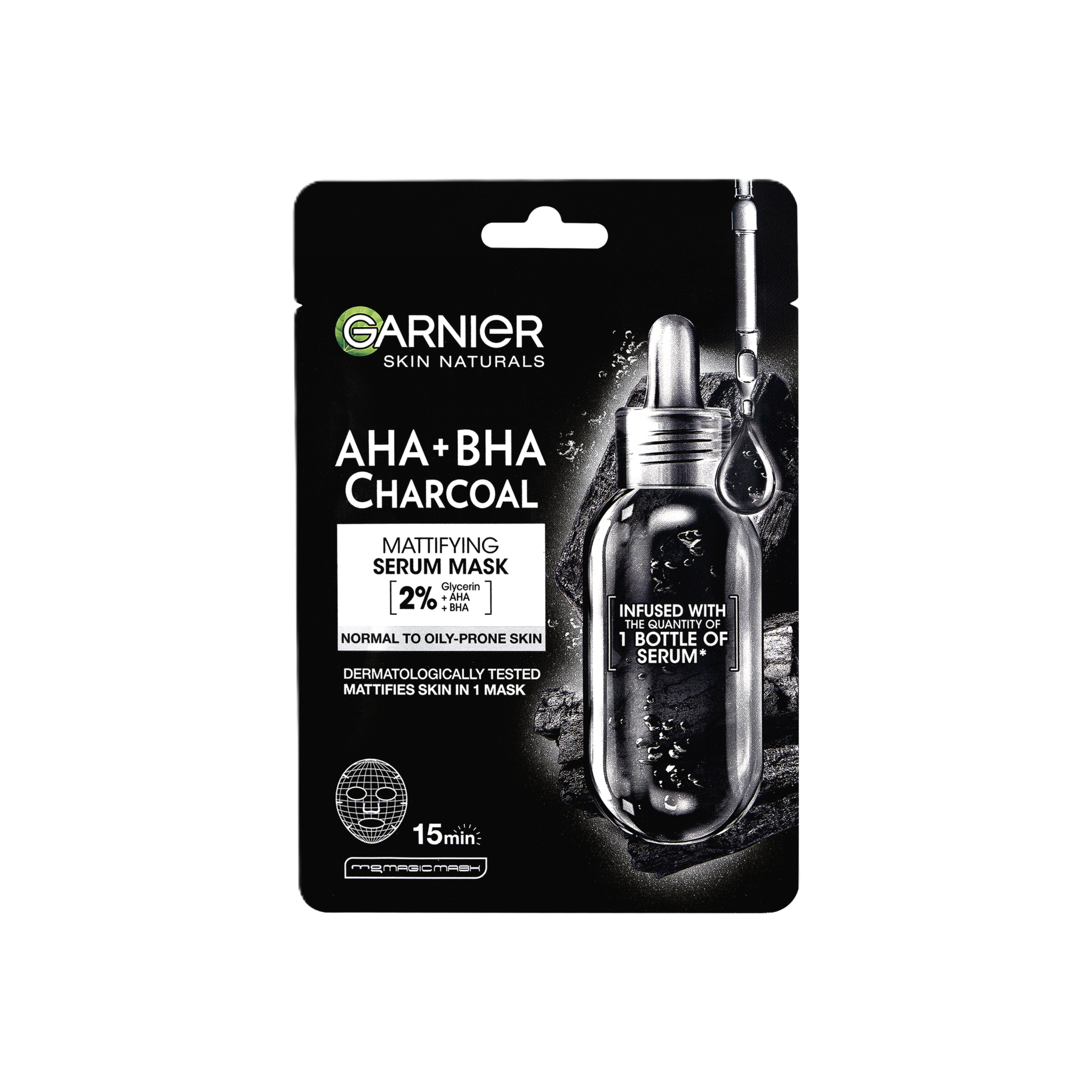 Pleťová textilní maska na rozšířené póry Pure Charcoal