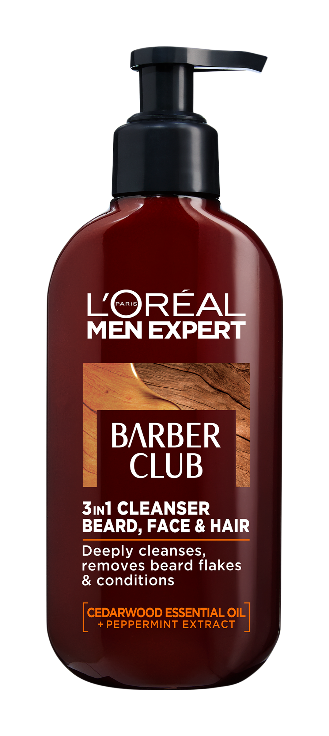 L'Oréal Men Mycí gel 3v1 Barber Club na tvář, tělo a vlasy 200 ml