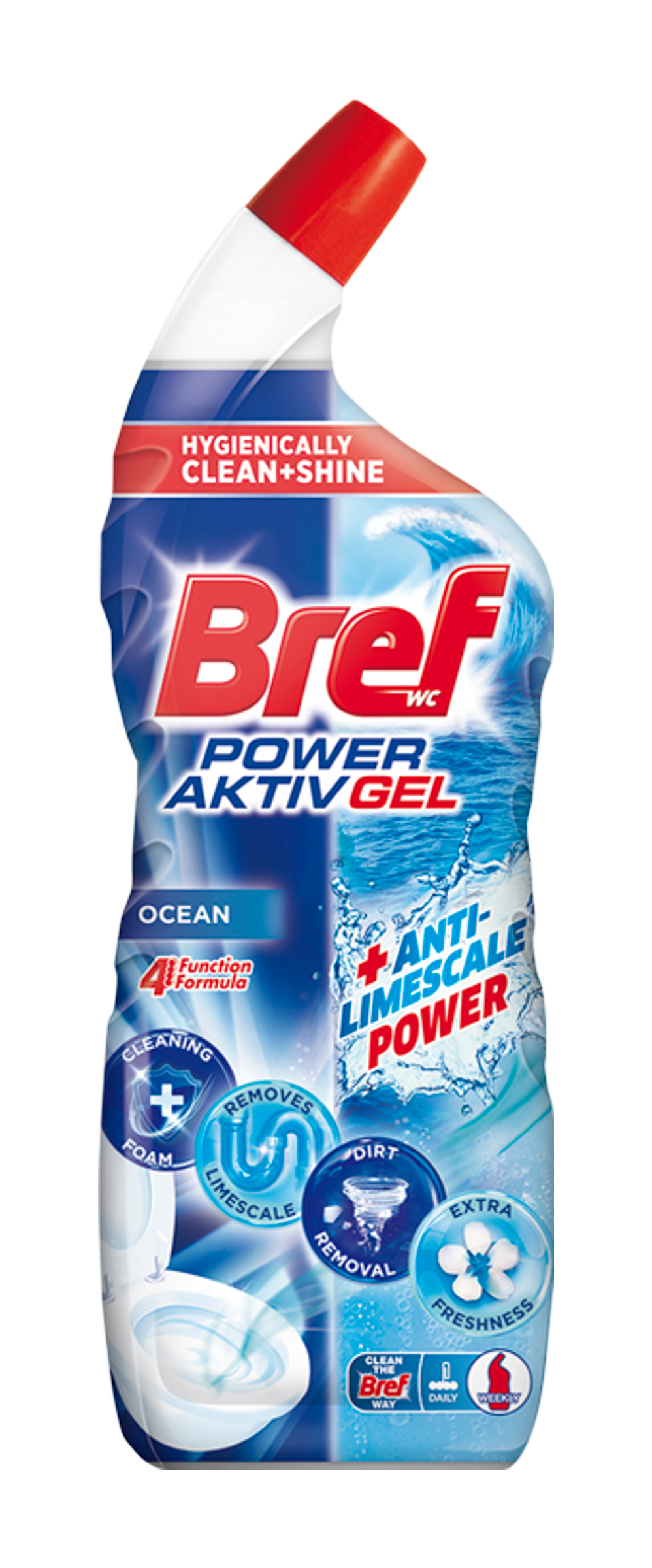 WC čistič  Power Aktiv Gel s efektem osvěžovače vzduchu Ocean