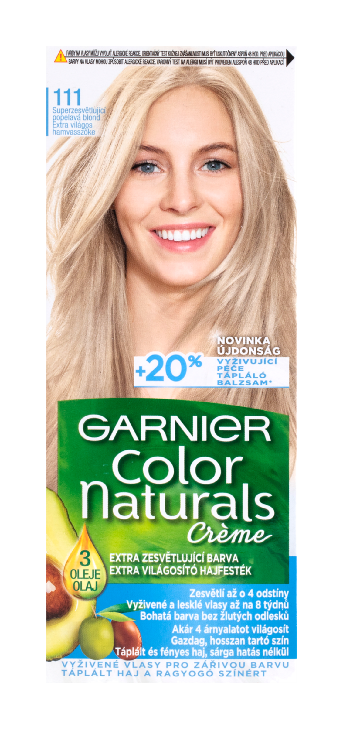 Barva na vlasy Color Naturals 111 superzesvětlující popelavá blond 