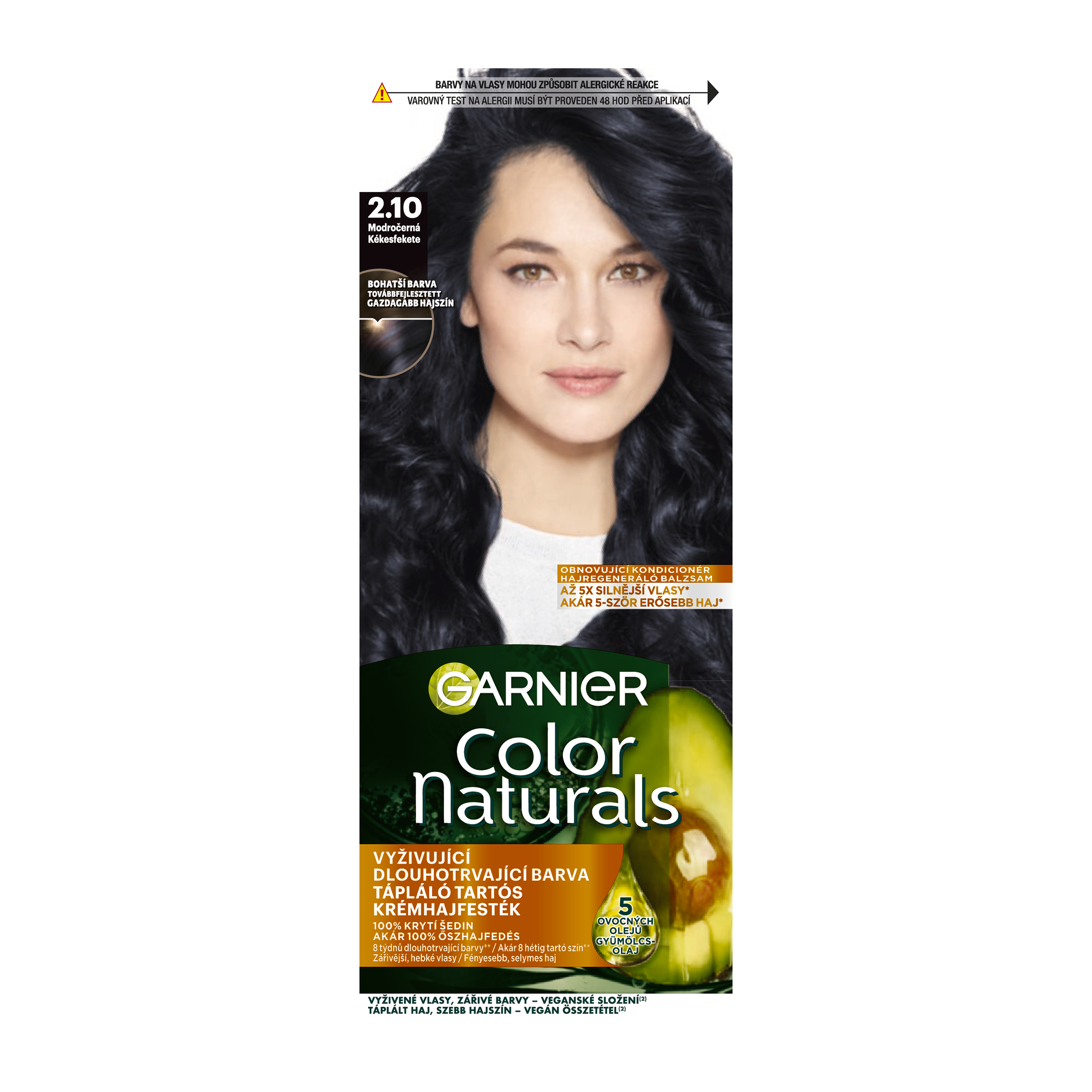 Barva na vlasy Color Naturals 2.10 modročerná