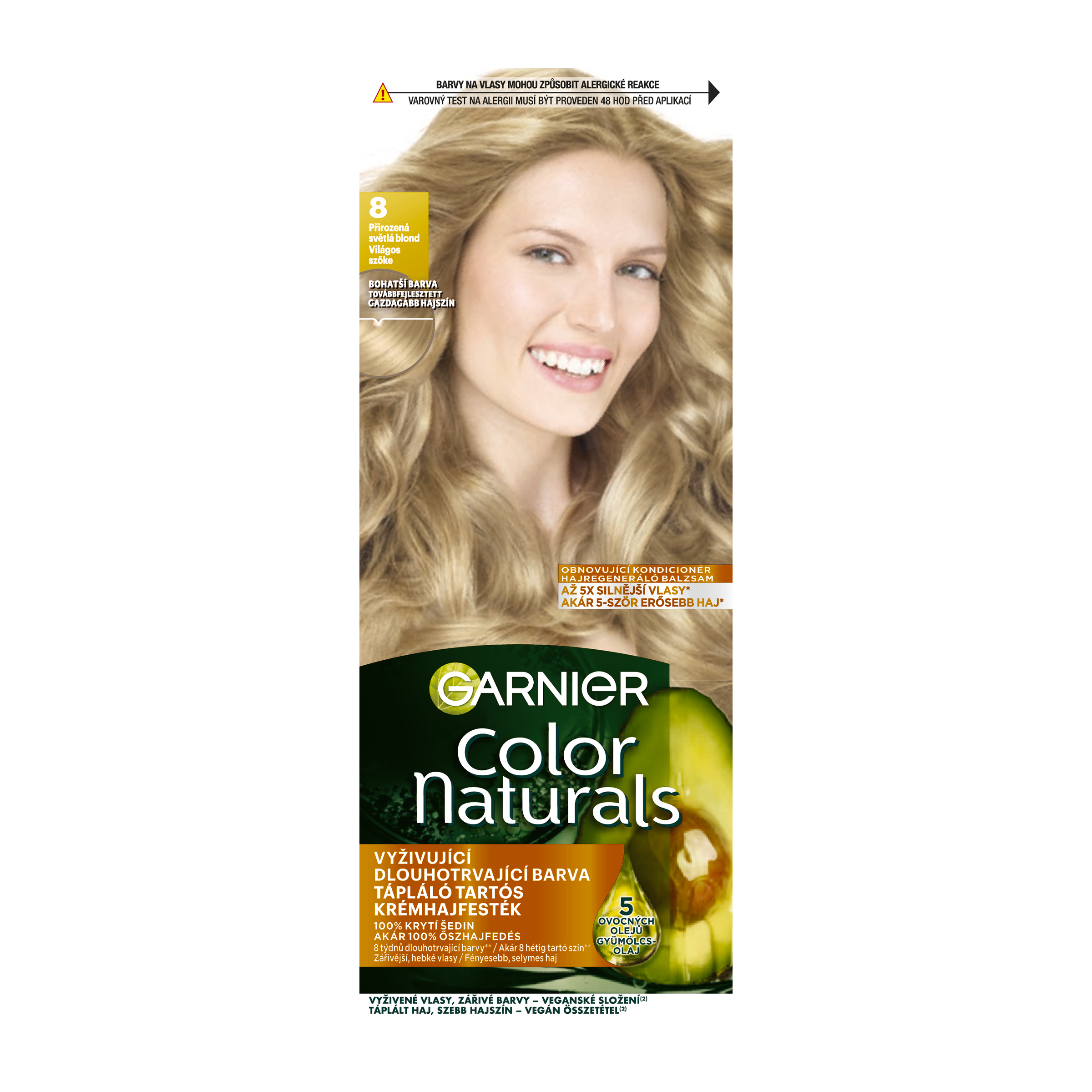 Barva na vlasy Color Naturals 8 světlá blond