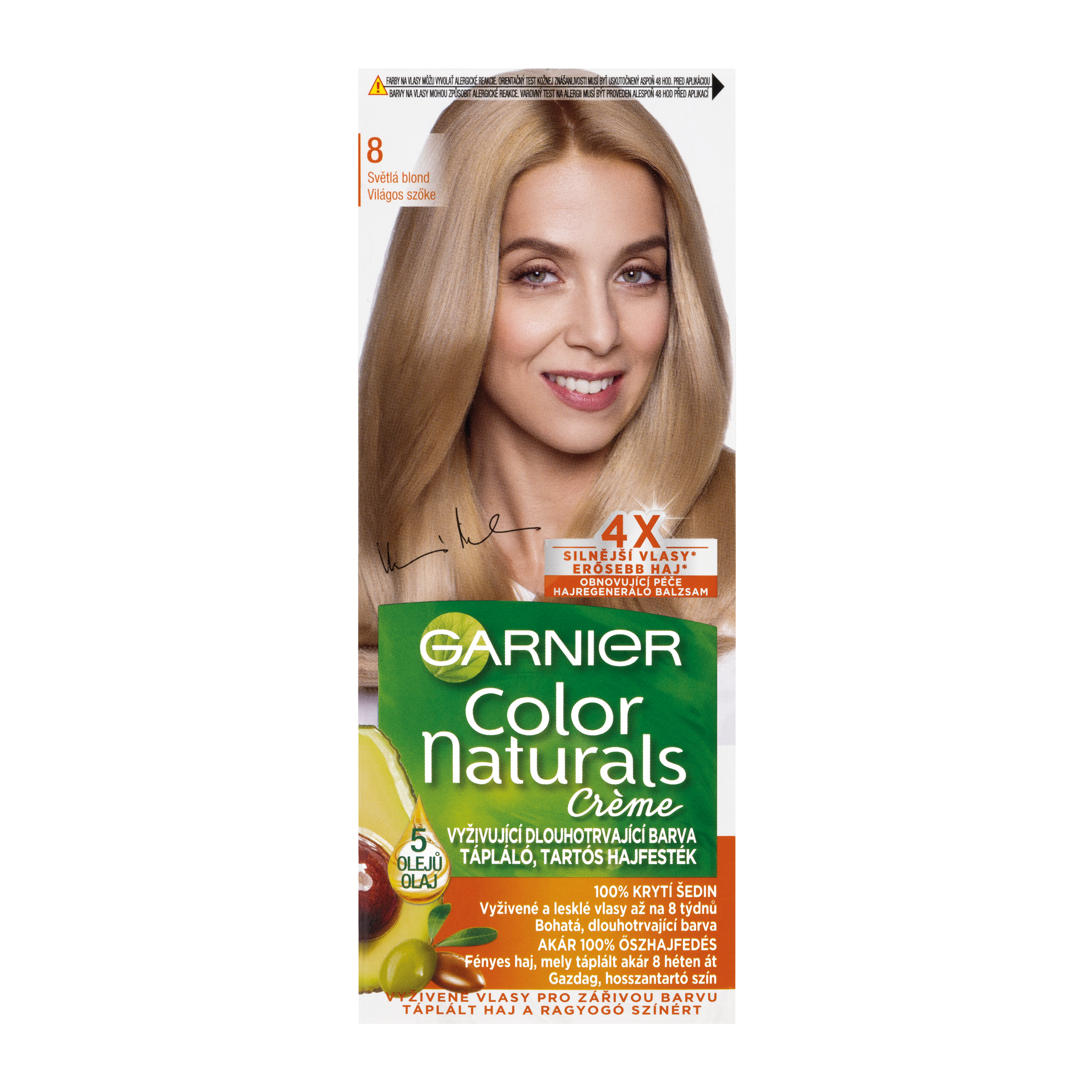 Barva na vlasy Color Naturals 8 světlá blond