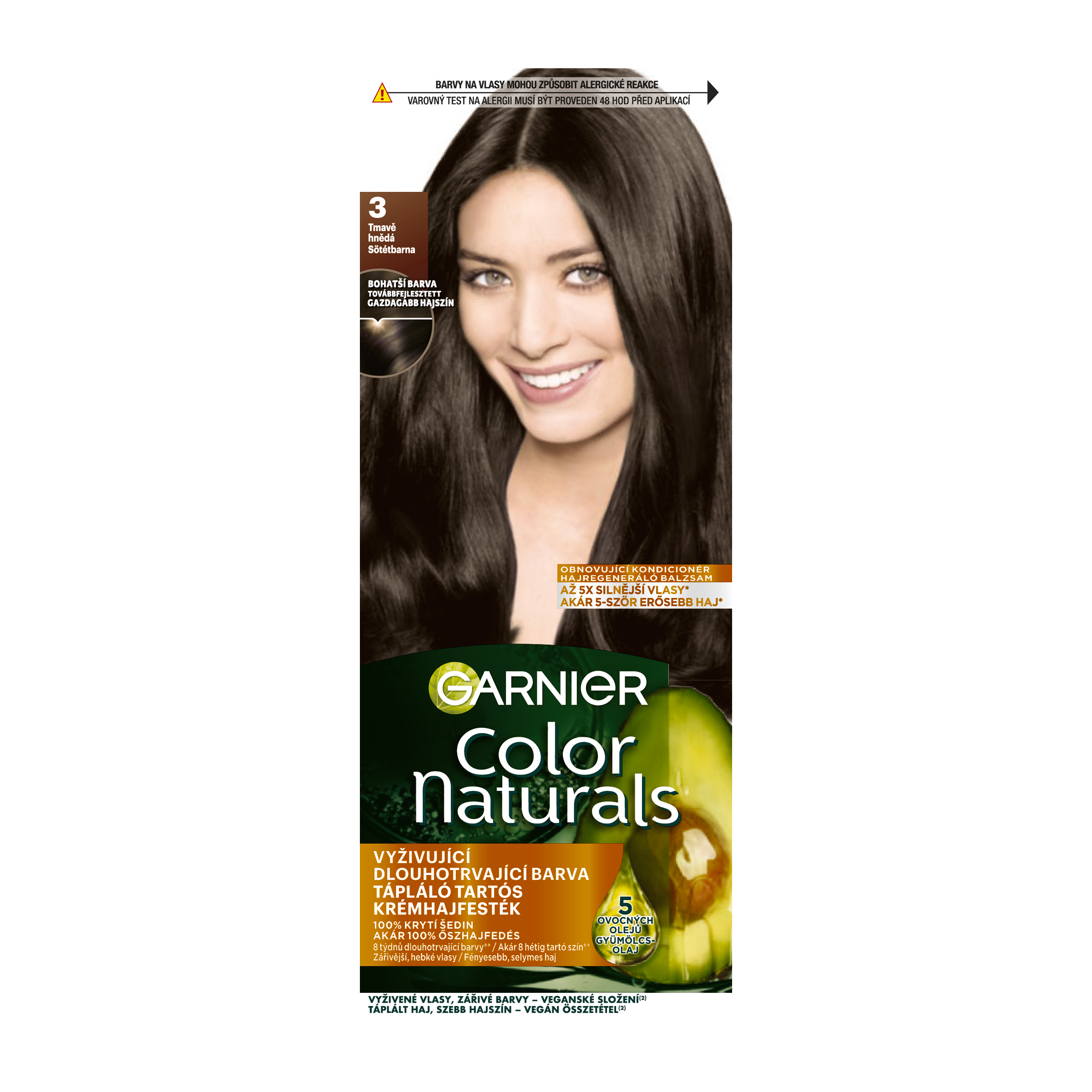 Barva na vlasy Color Naturals 3 tmavě hnědá