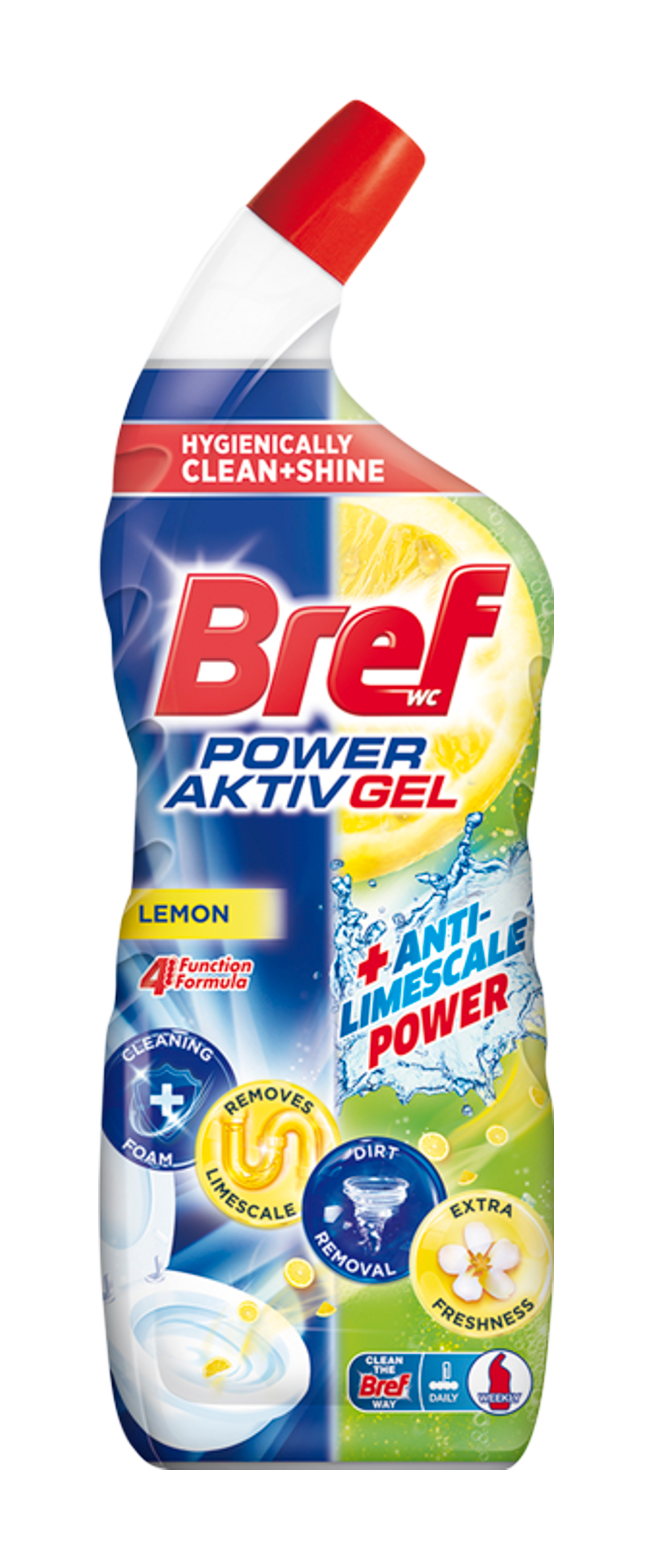 WC čistič Power Aktiv Gel s efektem osvěžovače vzduchu Lemon